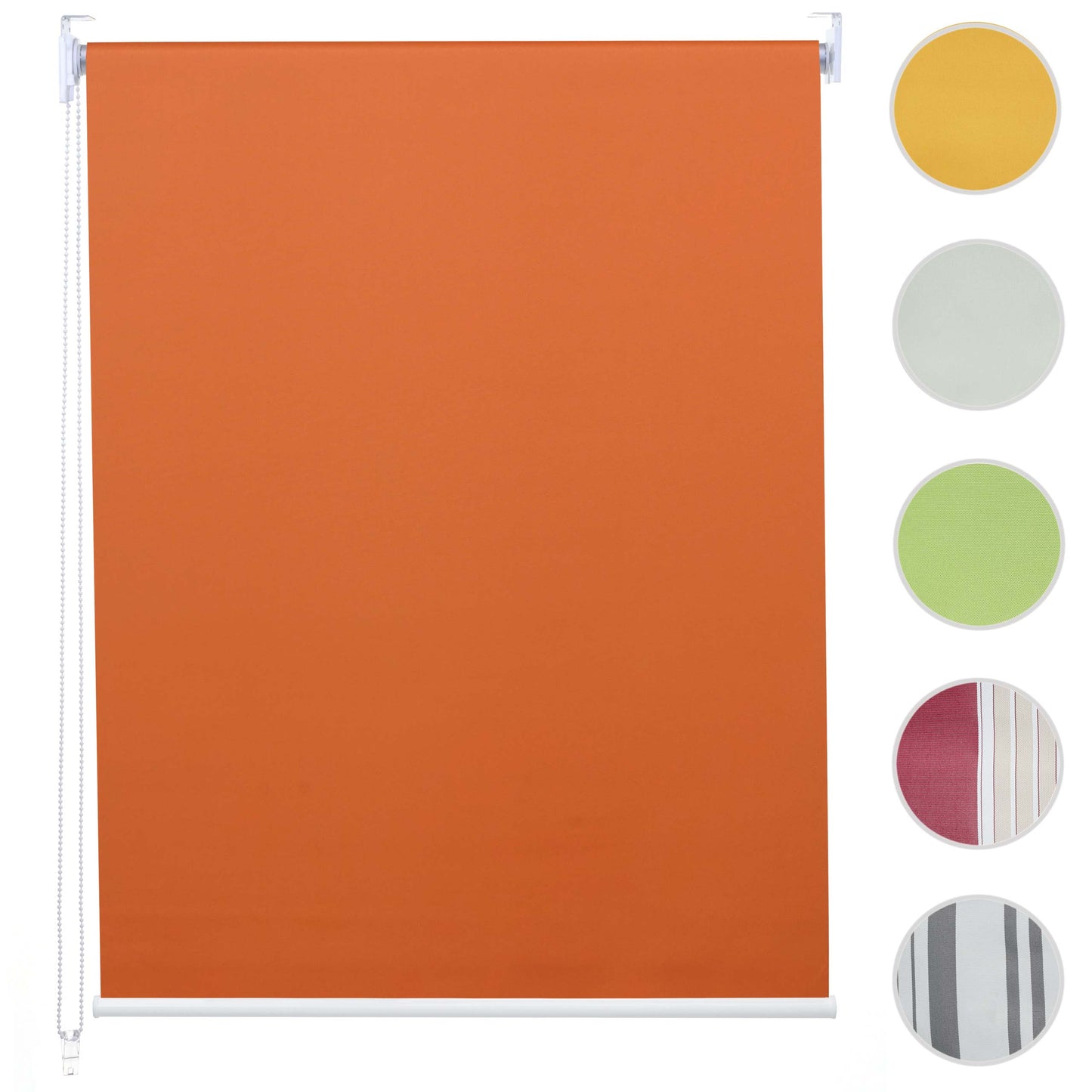 Rolgordijn MCW-D52, raamrolgordijn zijtrekgordijn, 120x230cm zonwerende verduistering ondoorzichtig ~ oranje