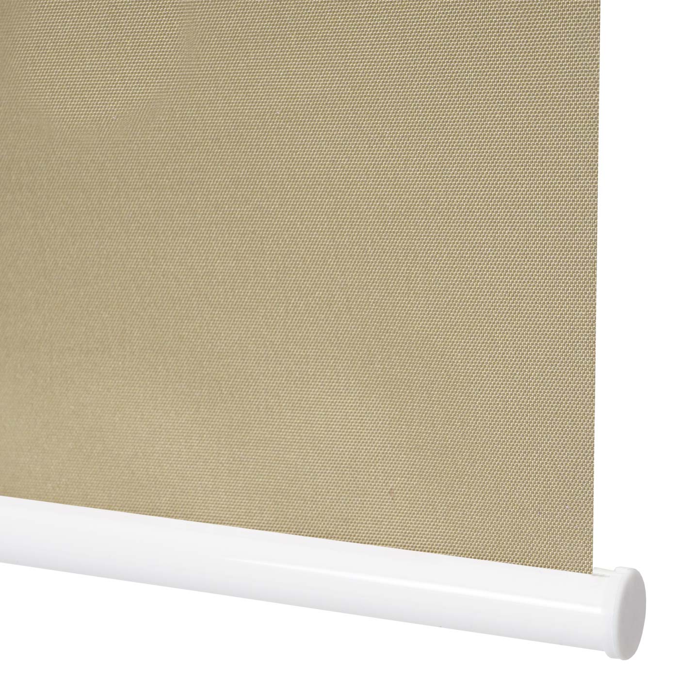 Rolgordijn MCW-D52, raamrolgordijn zijtrekgordijn, 120x230cm zonwering verduisterend ondoorzichtig ~ beige