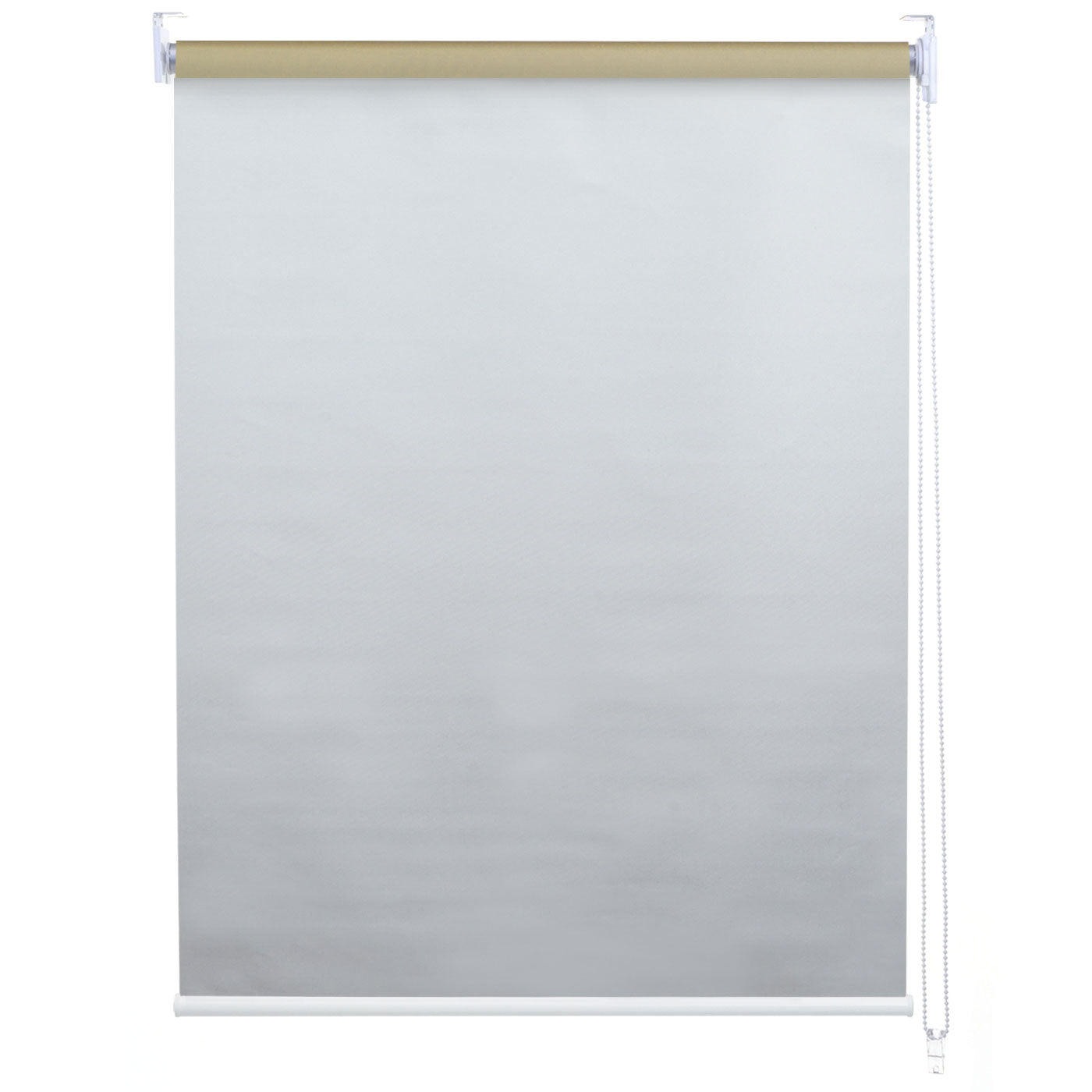 Rolgordijn MCW-D52, raamrolgordijn zijtrekgordijn, 120x230cm zonwering verduisterend ondoorzichtig ~ beige