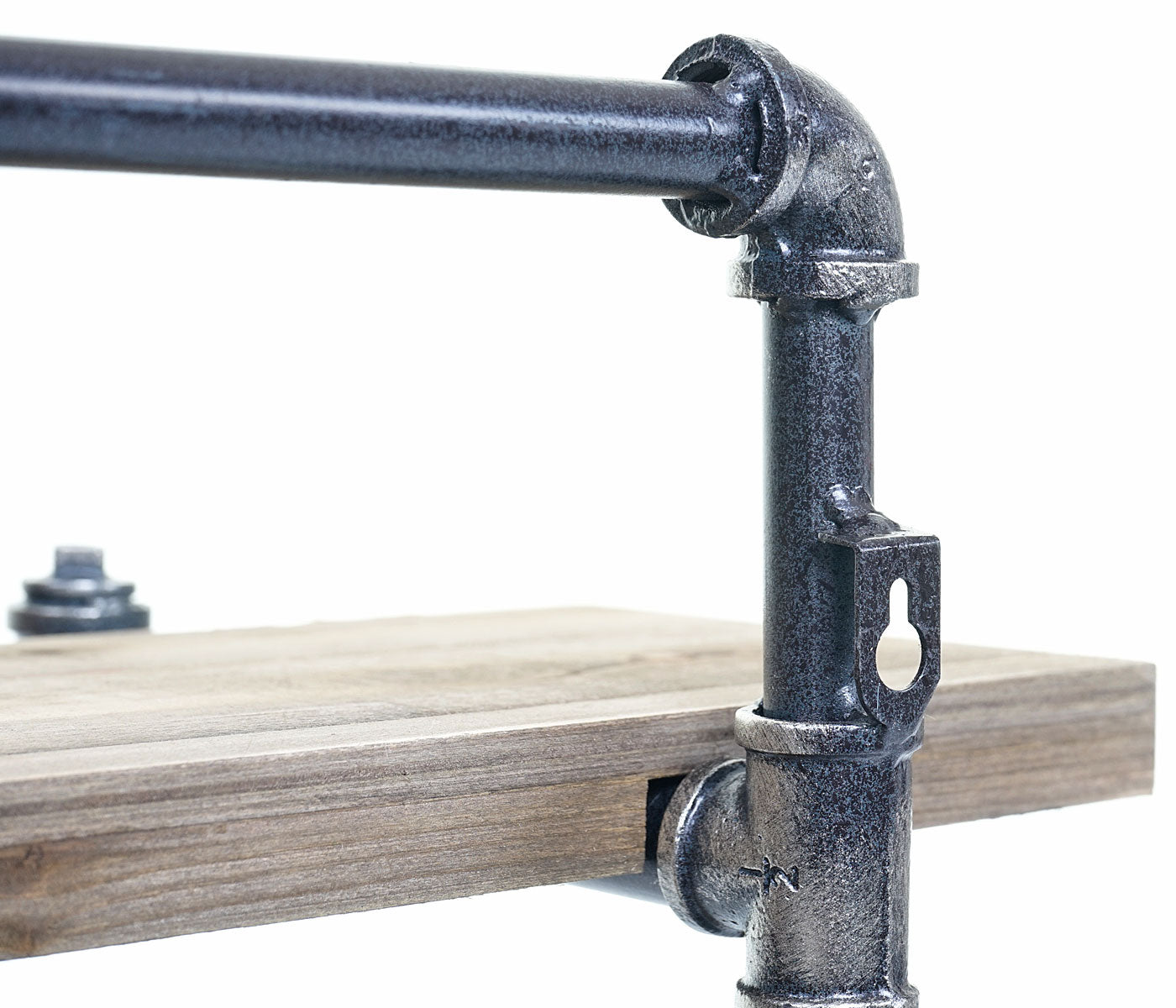 Wandkapstok MCW-D96, opbergplank Kapstok Hangende kapstok Kapstokpaneel, industrieel ontwerp 70x54x23cm