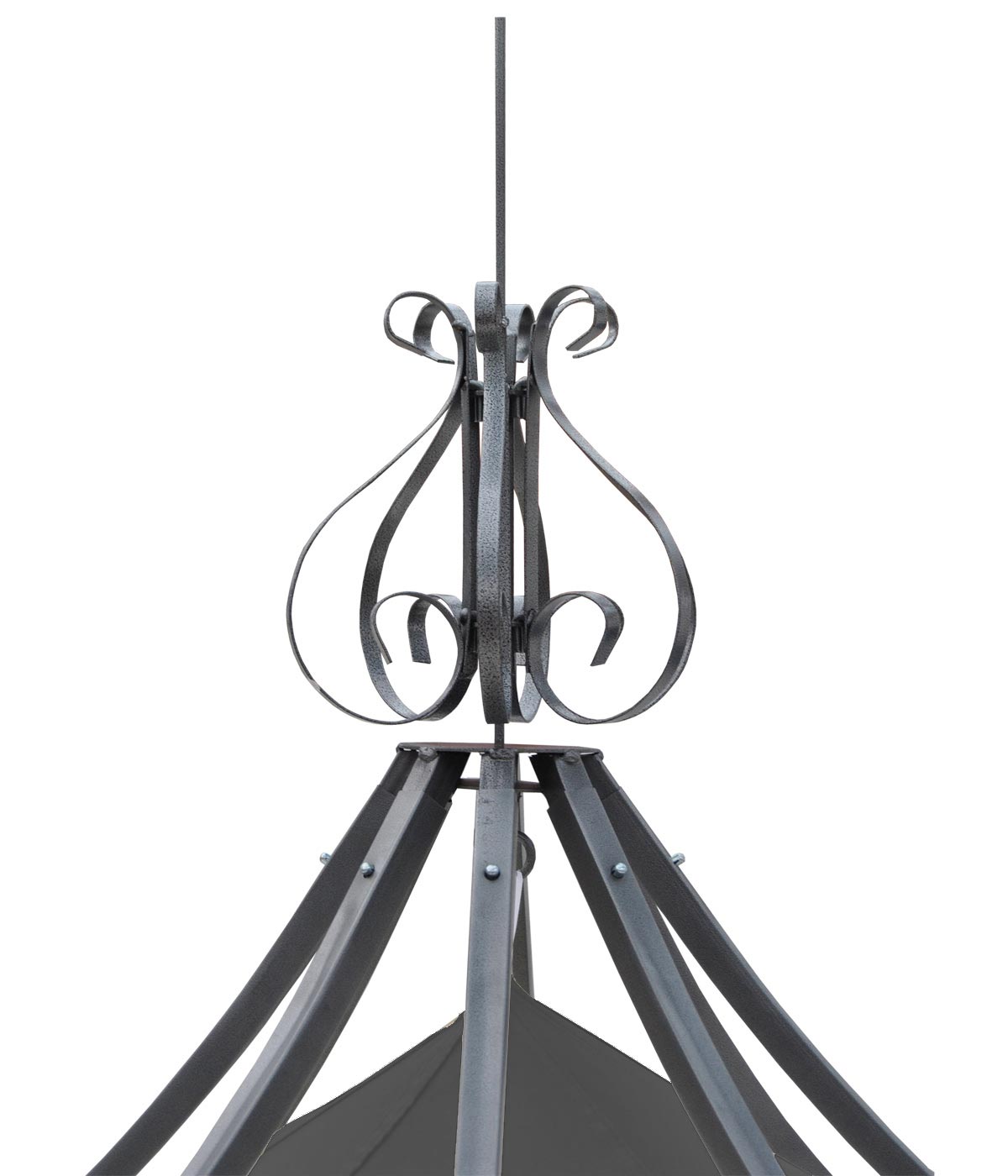 Pergola Almeria, rond tuinpaviljoen, stevig stalen frame Ø 3m ~ grijs
