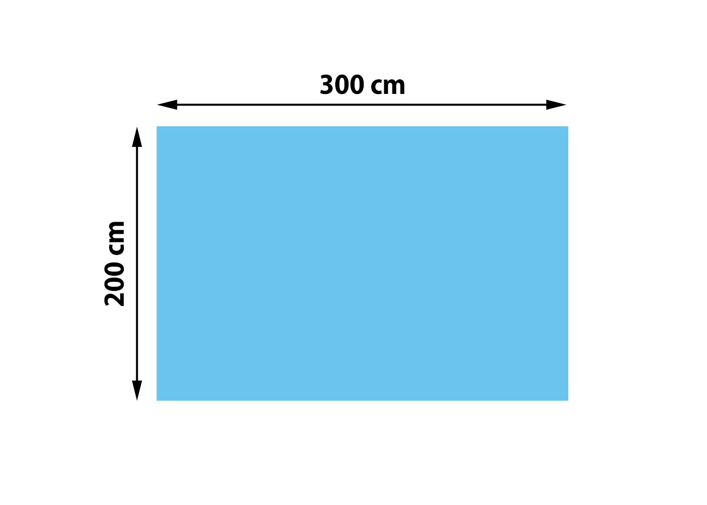Zwembadafdekking Warmtezeil Afdekzeil Zonnezeil Zonnezeil, dikte: 400 µm ~ rechthoekig 3x2m blauw
