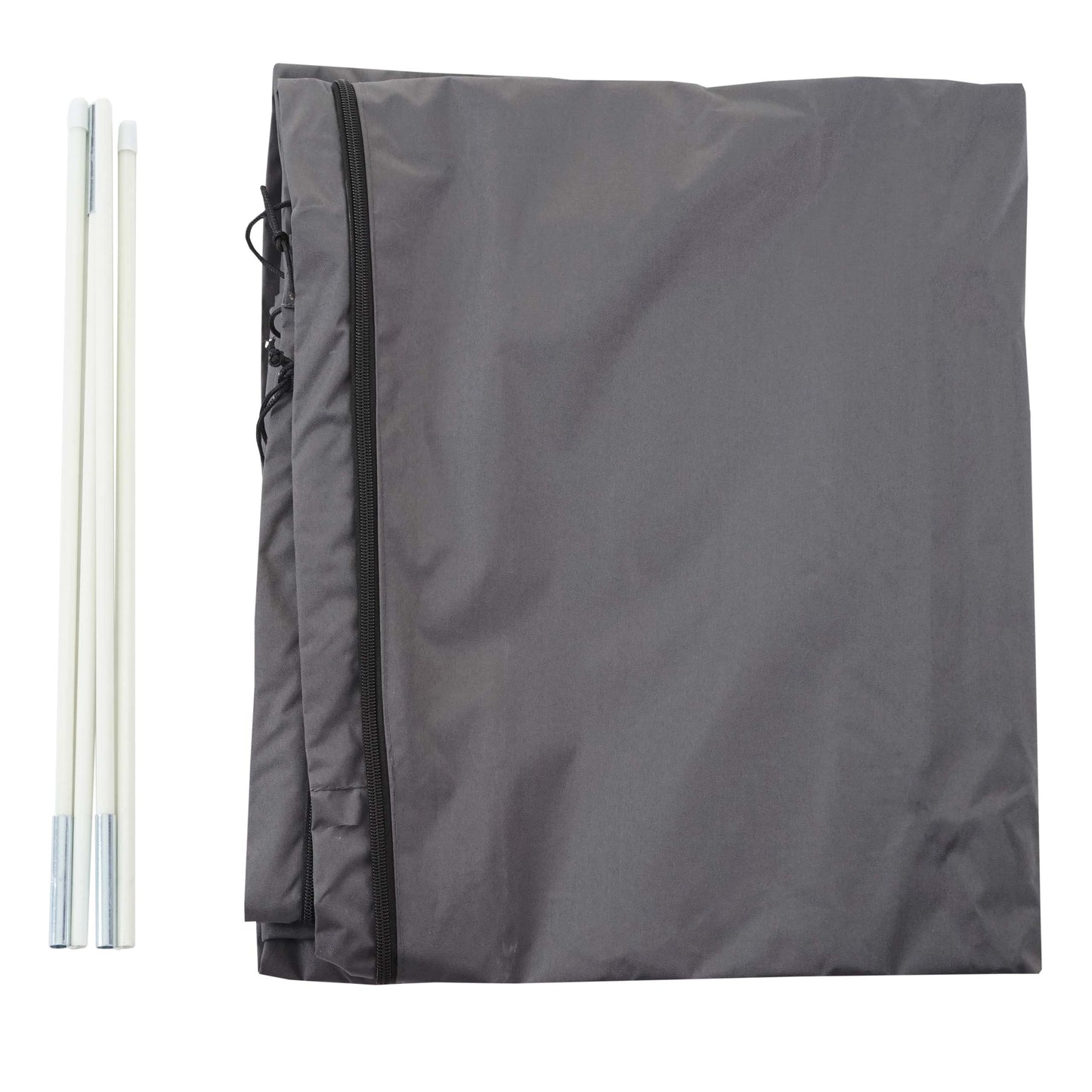 Beschermhoes 370cm voor 5x5m marktparasol MCW-D20, hoes met rits ~ antraciet