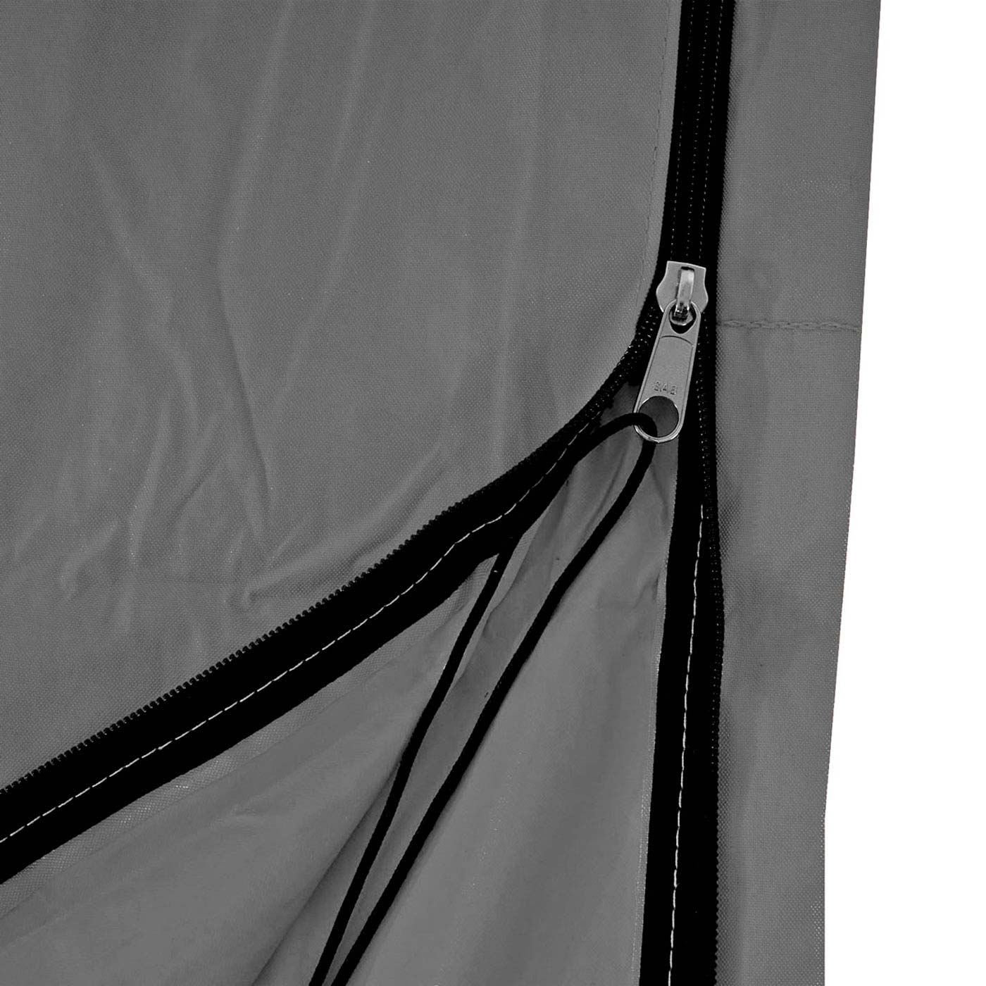 Beschermhoes 370cm voor 5x5m marktparasol MCW-D20, hoes met rits ~ antraciet