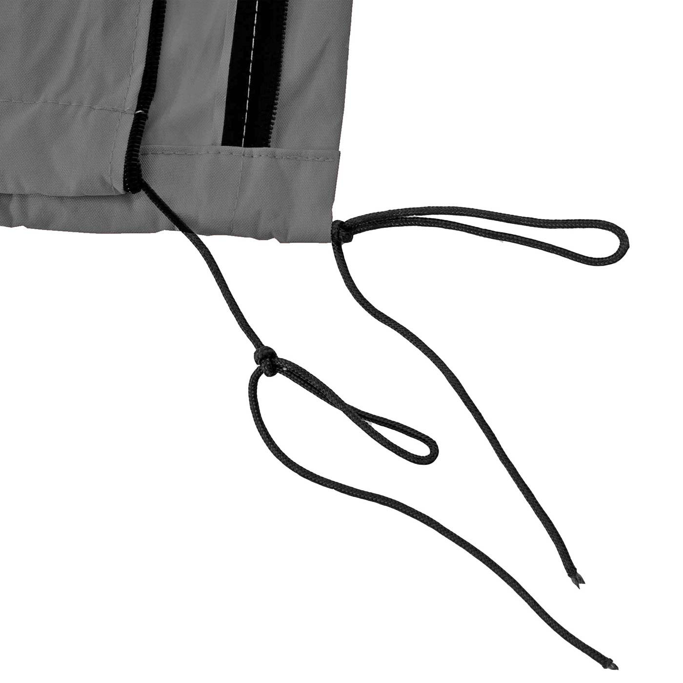 Beschermhoes 370cm voor 5x5m marktparasol MCW-D20, hoes met rits ~ antraciet
