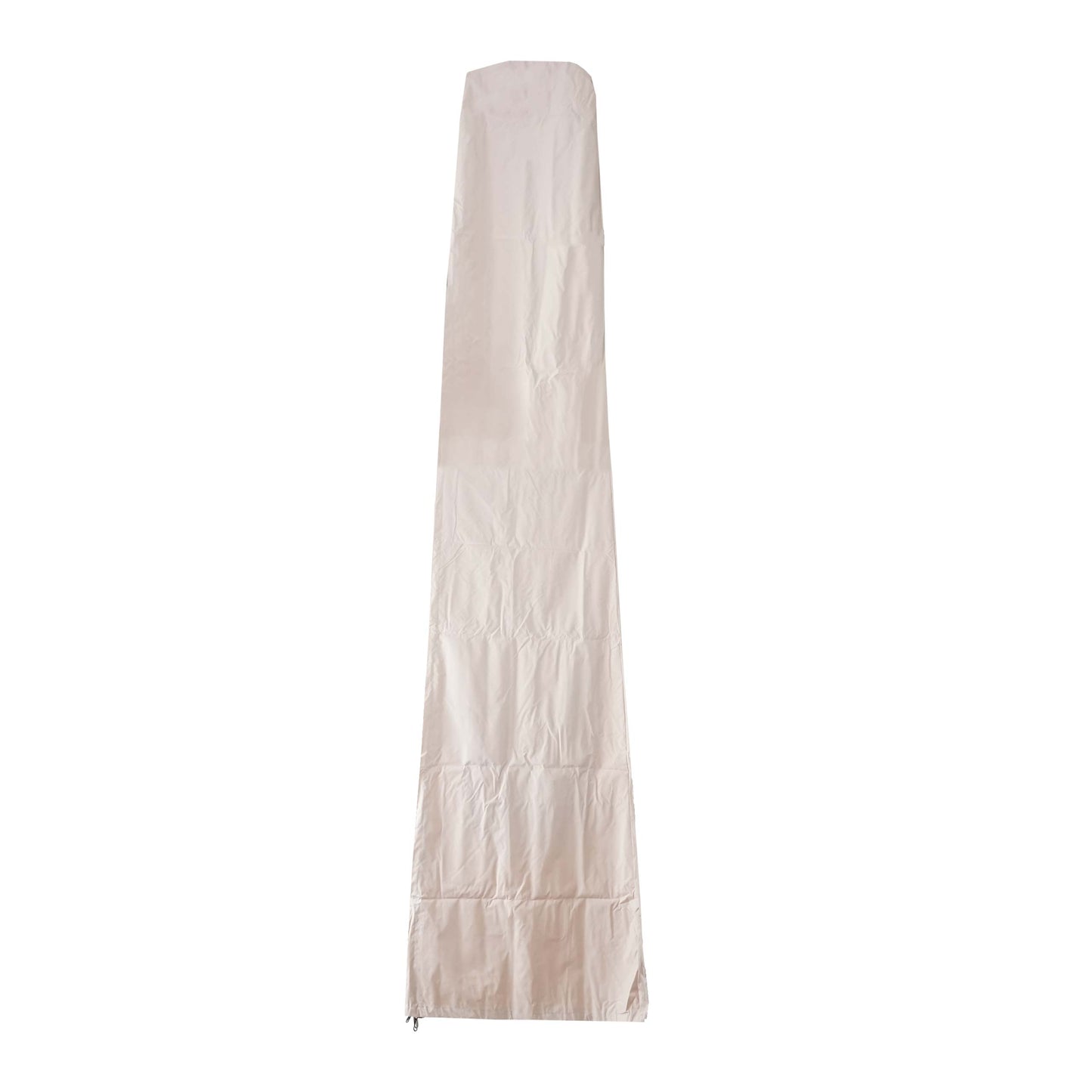 Beschermhoes 370cm voor 5x5m marktparasol MCW-D20, hoes met rits ~ crème