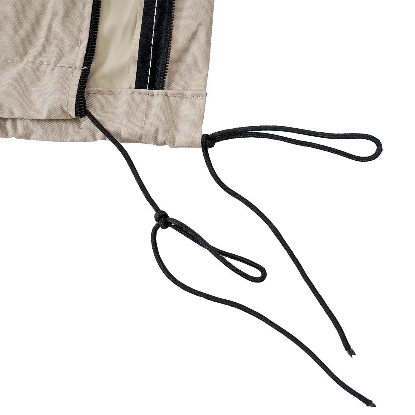 Beschermhoes 370cm voor 5x5m marktparasol MCW-D20, hoes met rits ~ crème