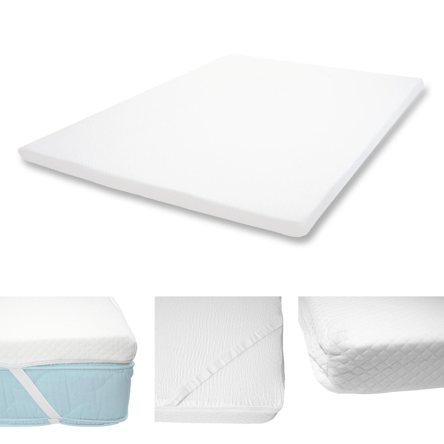 6cm koudschuim matras topper MCW-E63, topper matras topper matrasbeschermer ~ 180x200cm