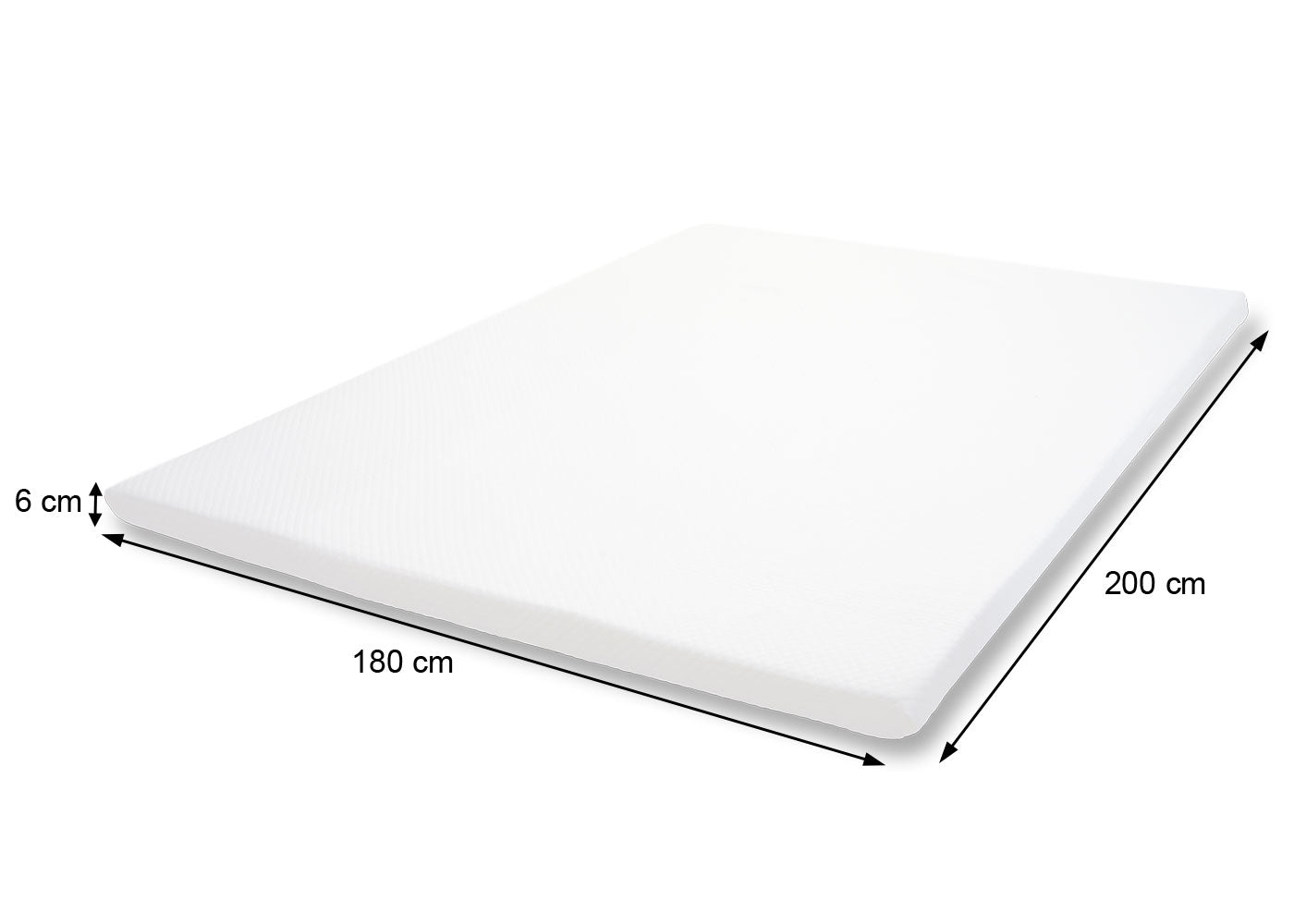 6cm koudschuim matras topper MCW-E63, topper matras topper matrasbeschermer ~ 180x200cm