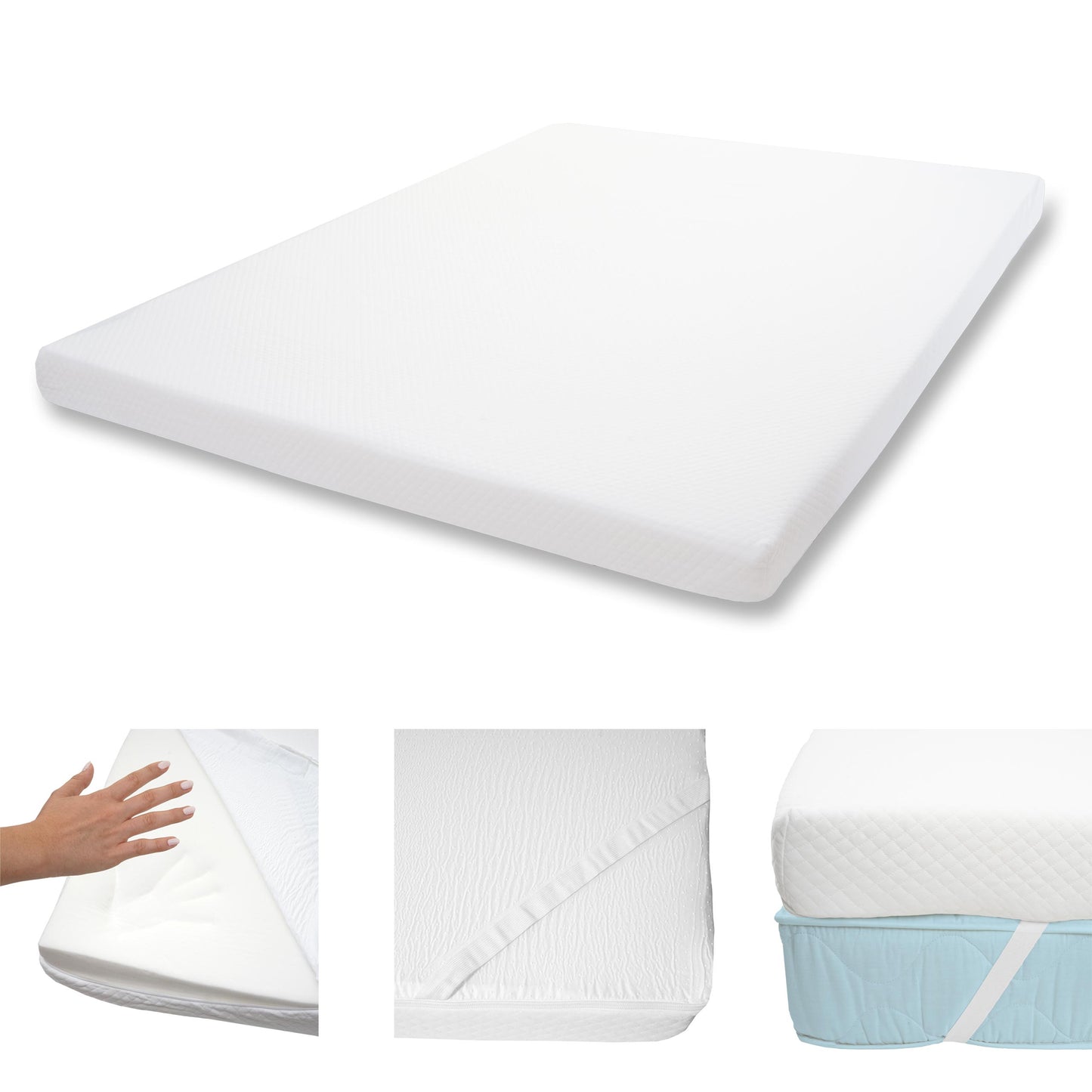 10cm traagschuim matras topper MCW-E63, topper matras topper matrasbeschermer ~ 180x200cm visco foam