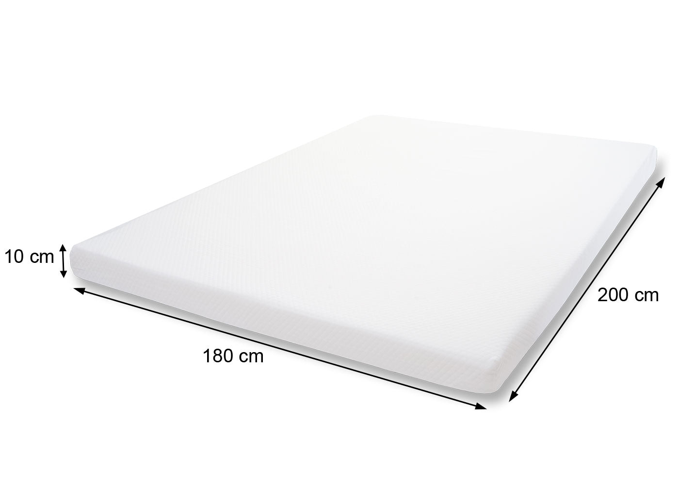 10cm traagschuim matras topper MCW-E63, topper matras topper matrasbeschermer ~ 180x200cm visco foam