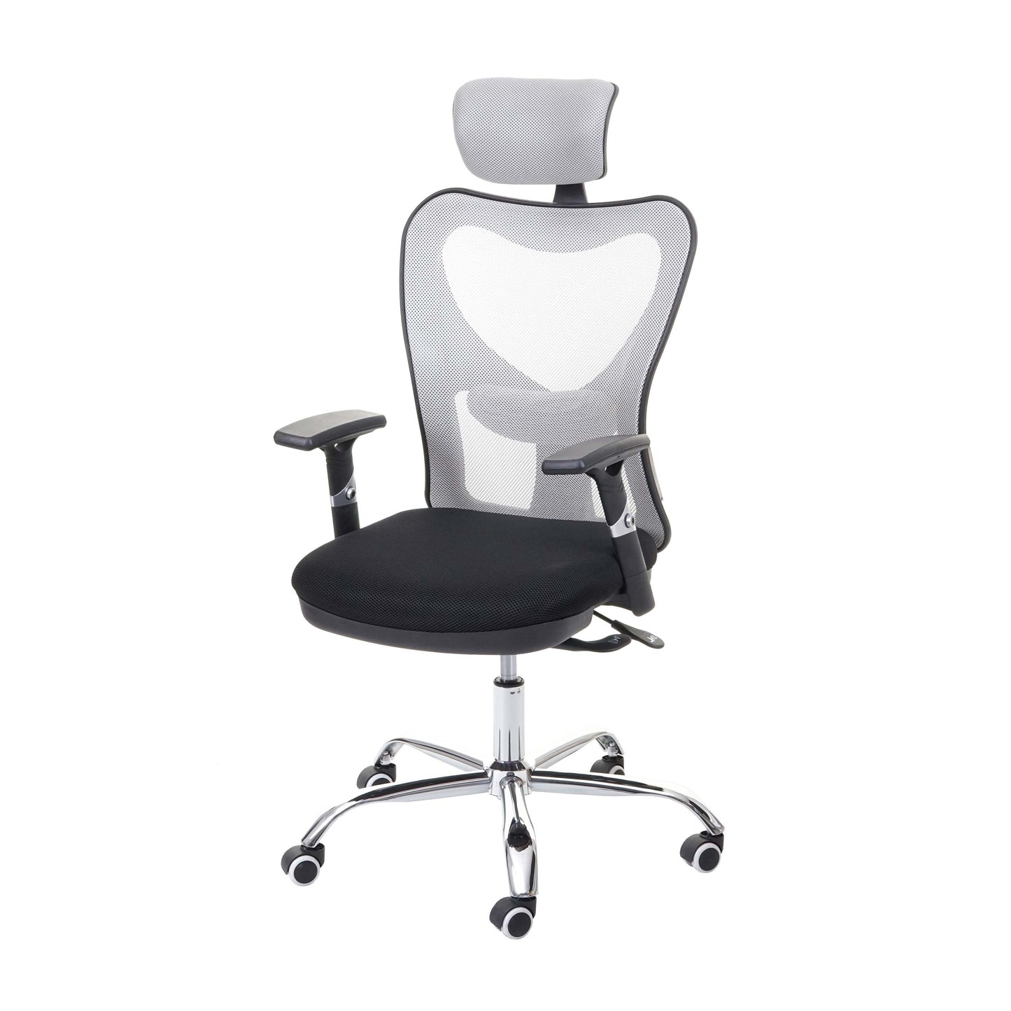 Bureaustoel MCW-F13, bureaustoel draaistoel, schuiffunctie 150kg belastbaar stof/textiel ~ zwart/grijs