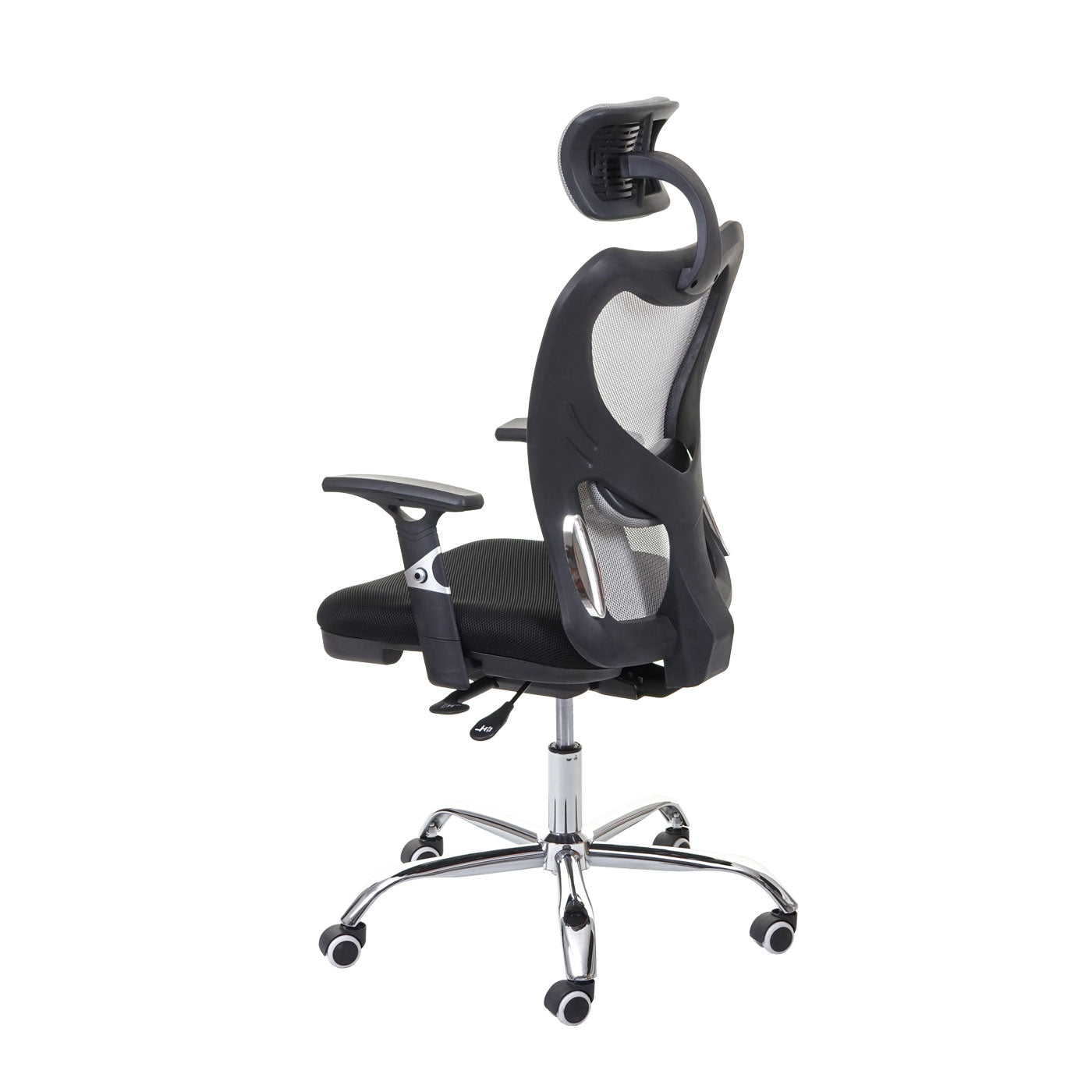 Bureaustoel MCW-F13, bureaustoel draaistoel, schuiffunctie 150kg belastbaar stof/textiel ~ zwart/grijs