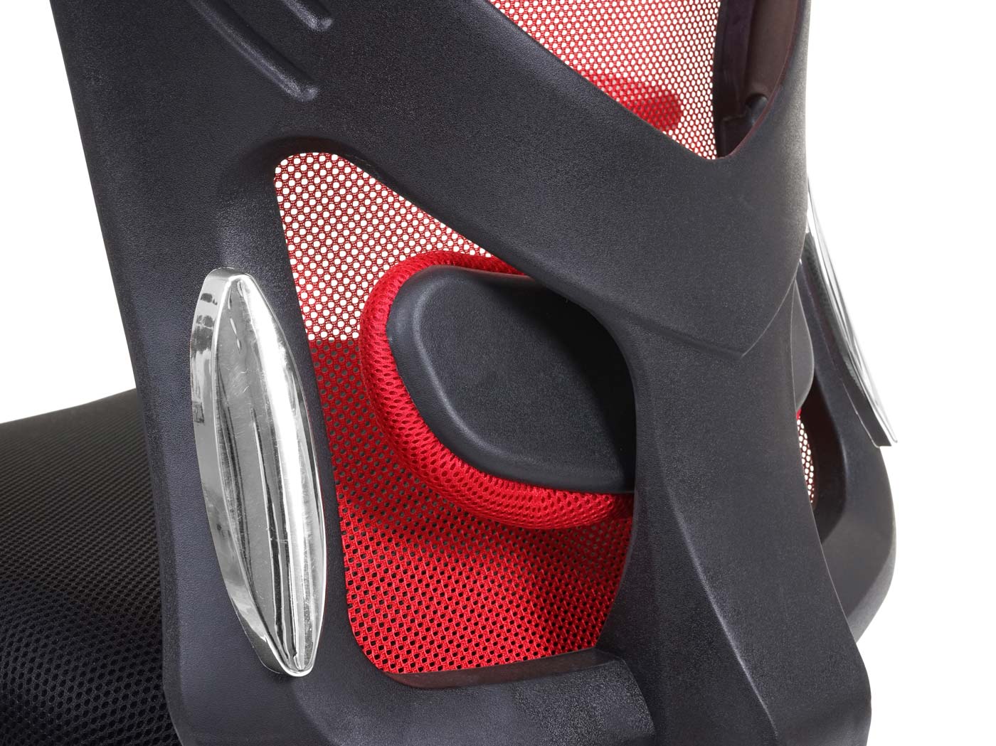 Bureaustoel MCW-F13, bureaustoel draaistoel, schuiffunctie 150kg belastbaar stof/textiel ~ zwart/rood