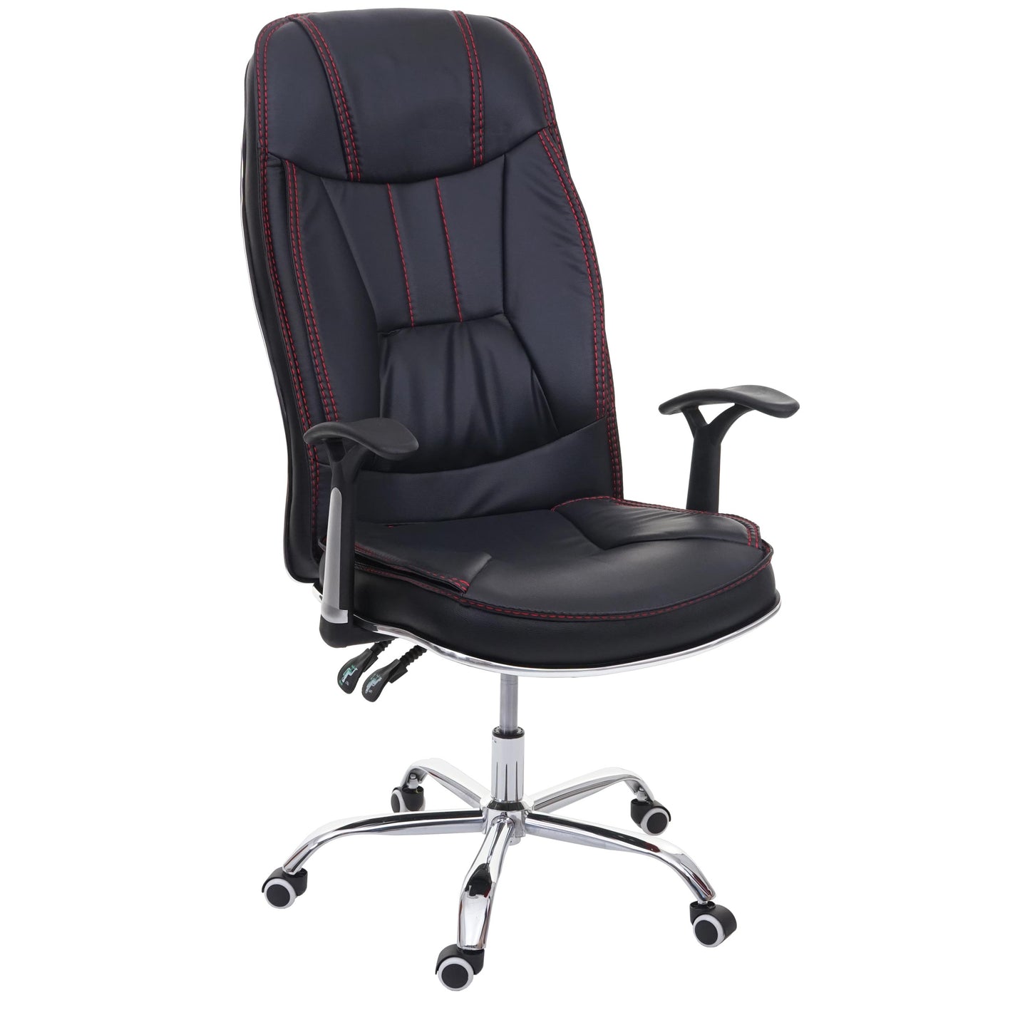 Bureaustoel MCW-F14, bureaustoel directiedraaistoel, 150kg belastbaar kunstleer ~ zwart