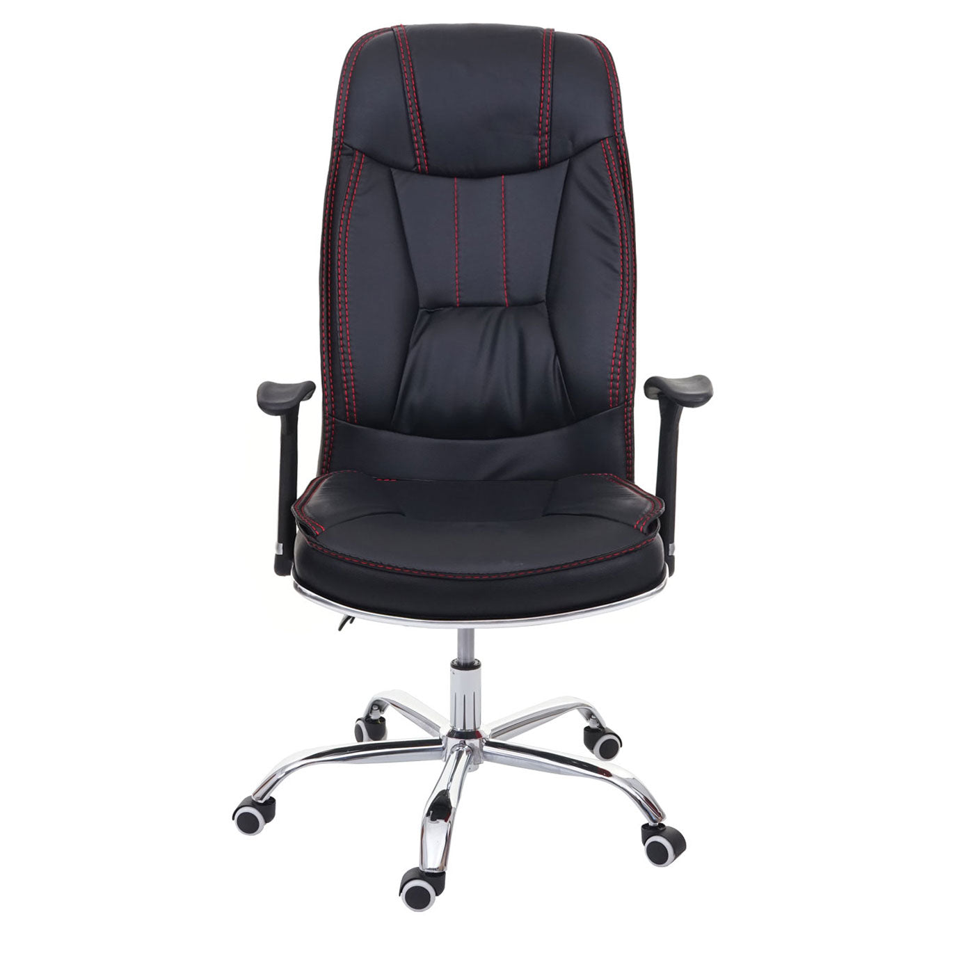 Bureaustoel MCW-F14, bureaustoel directiedraaistoel, 150kg belastbaar kunstleer ~ zwart