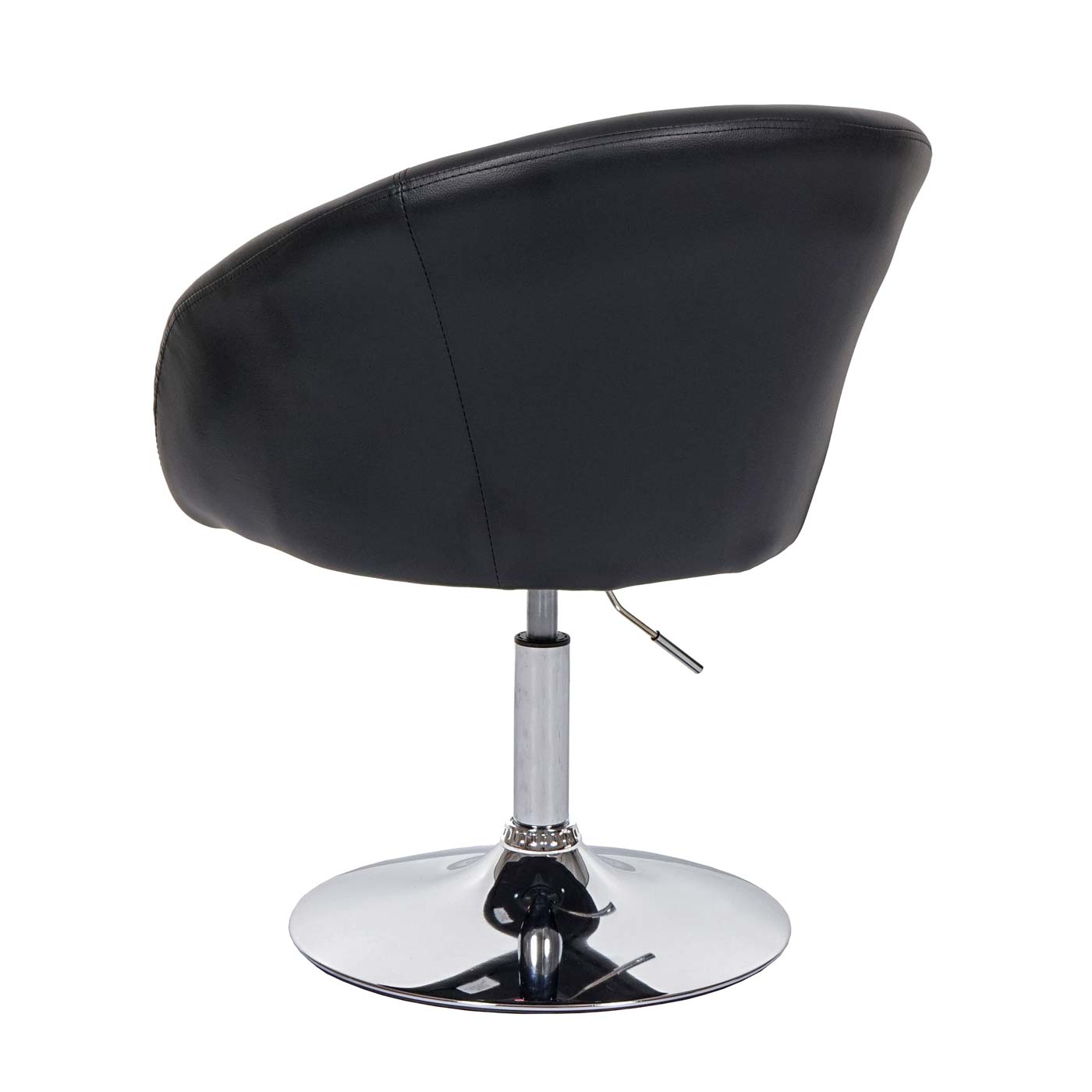 Set van 6 eetkamerstoelen MCW-F19, keukenstoel bureaustoel loungestoel, in hoogte verstelbaar ~ kunstleer zwart