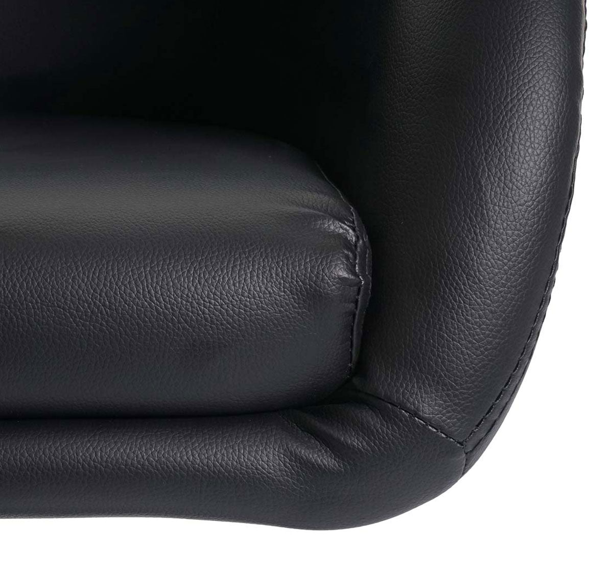 Set van 6 eetkamerstoelen MCW-F19, keukenstoel bureaustoel loungestoel, in hoogte verstelbaar ~ kunstleer zwart