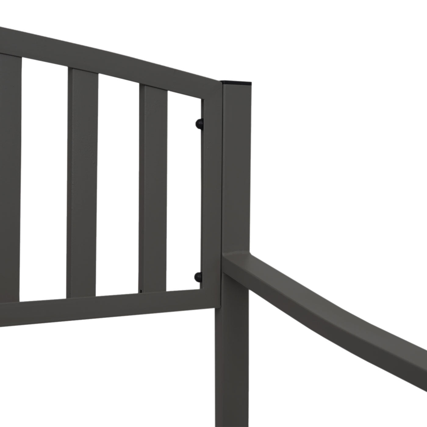 Tuinbank MCW-F43, parkbank, 2-zits gepoedercoat staal ~ zwart