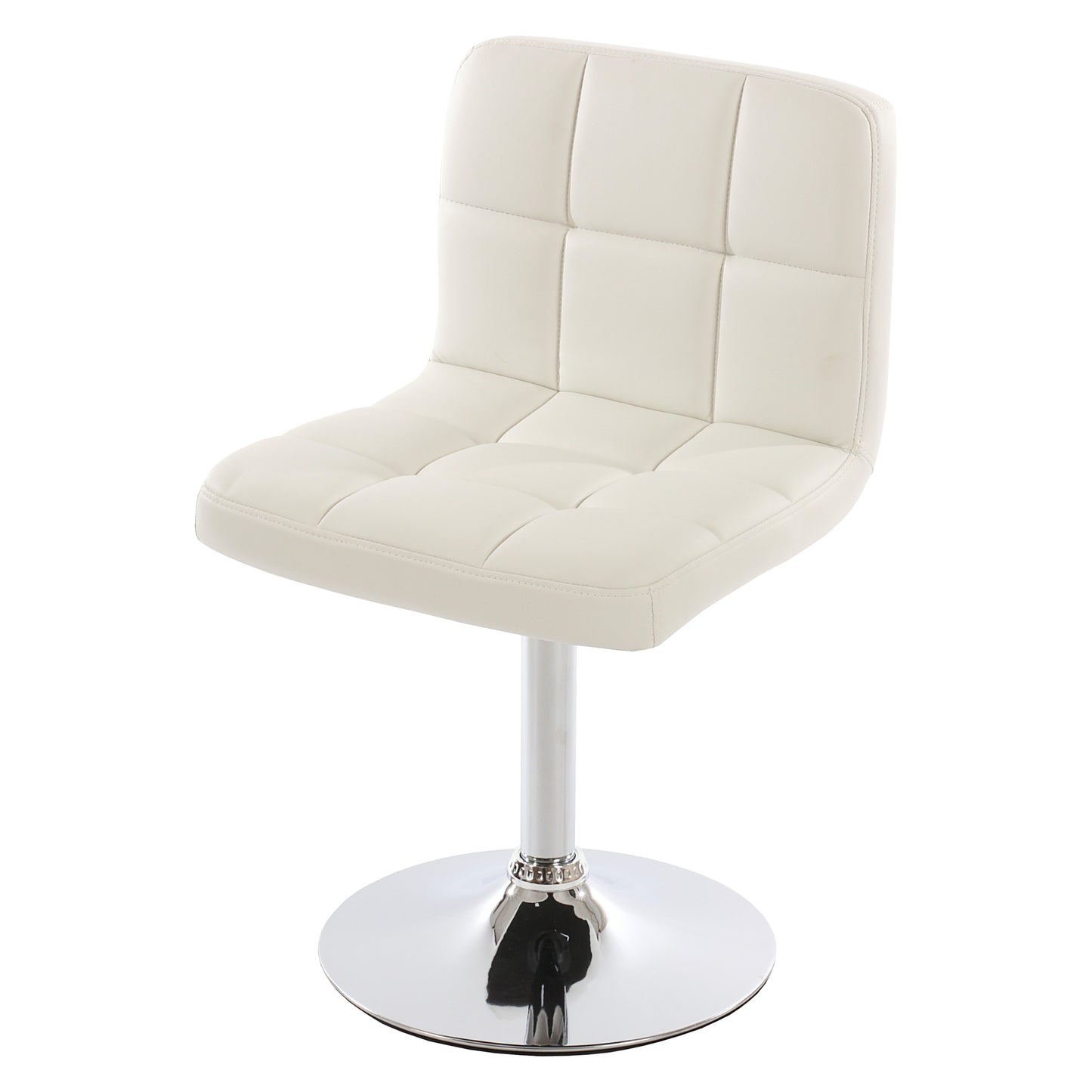 Set van 6 eetkamerstoelen Bureaustoel Stoel Kavala kunstleer chroom ~ wit