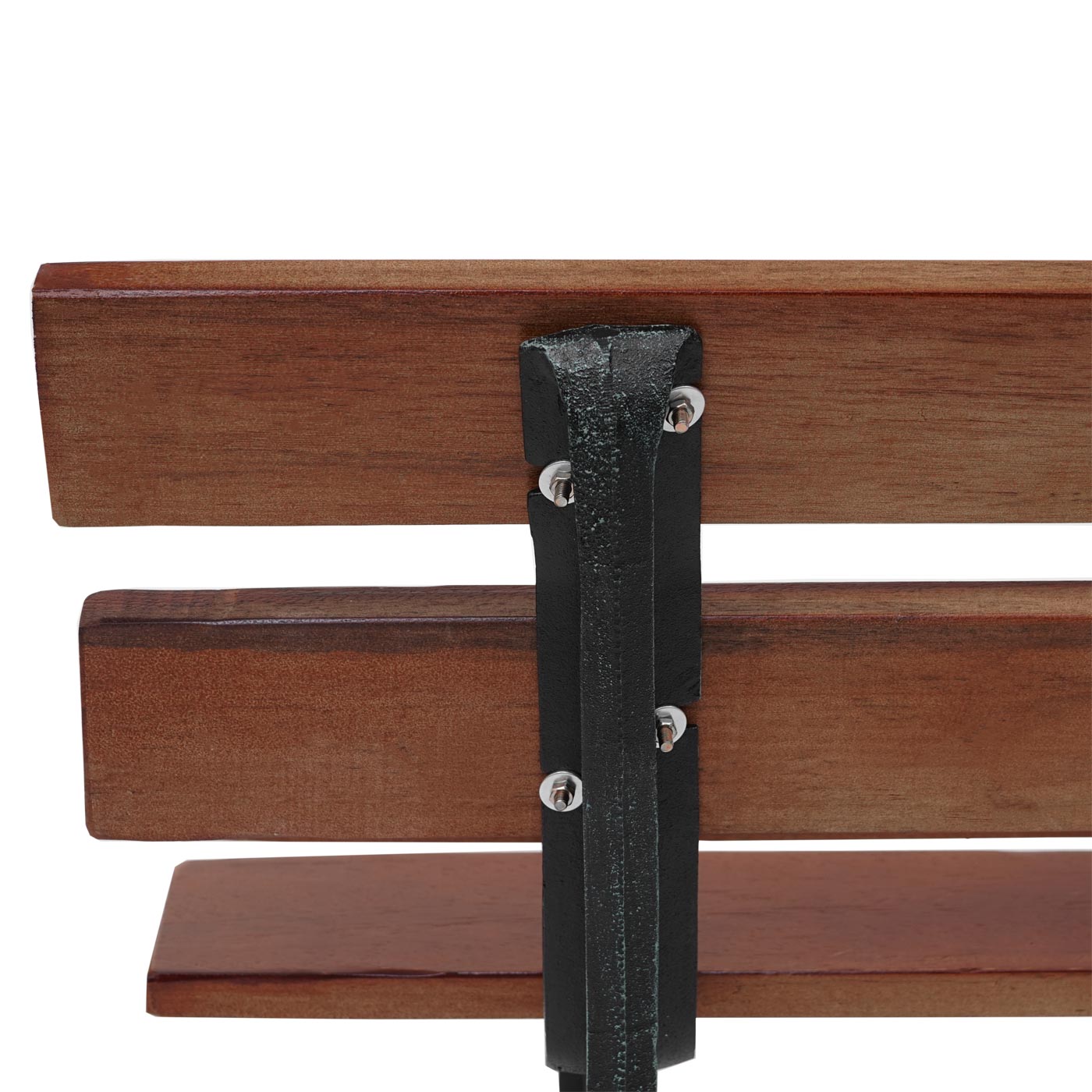Tuinbank MCW-F96, parkbank houten bank, gietijzer ~ 3-zits 170cm bruin