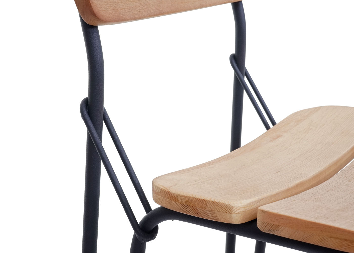 Set van 2 barkrukken MCW-G71, barkruk keukenkruk bistrokruk tegenkruk, industrieel metaal hout ~ natuurlijk bruin