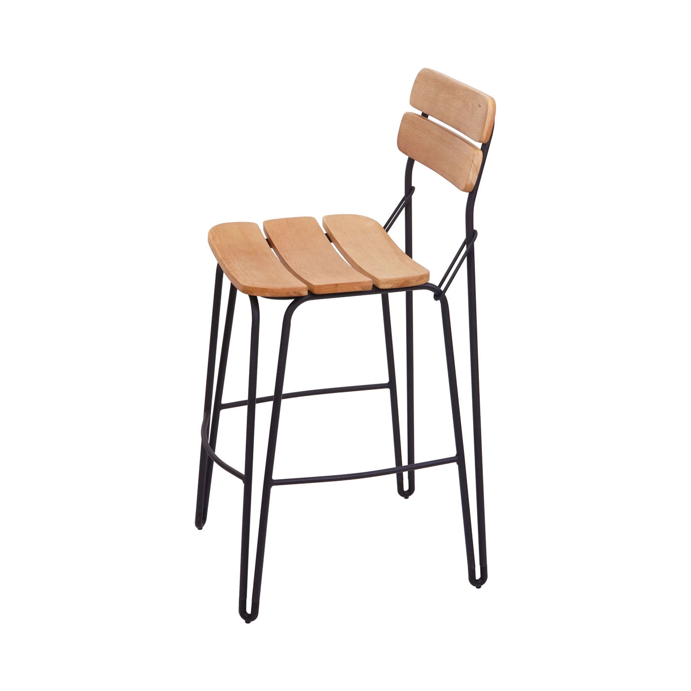 Set van 2 barkrukken MCW-G71, barkruk keukenkruk bistrokruk tegenkruk, industrieel metaal hout ~ natuurlijk bruin