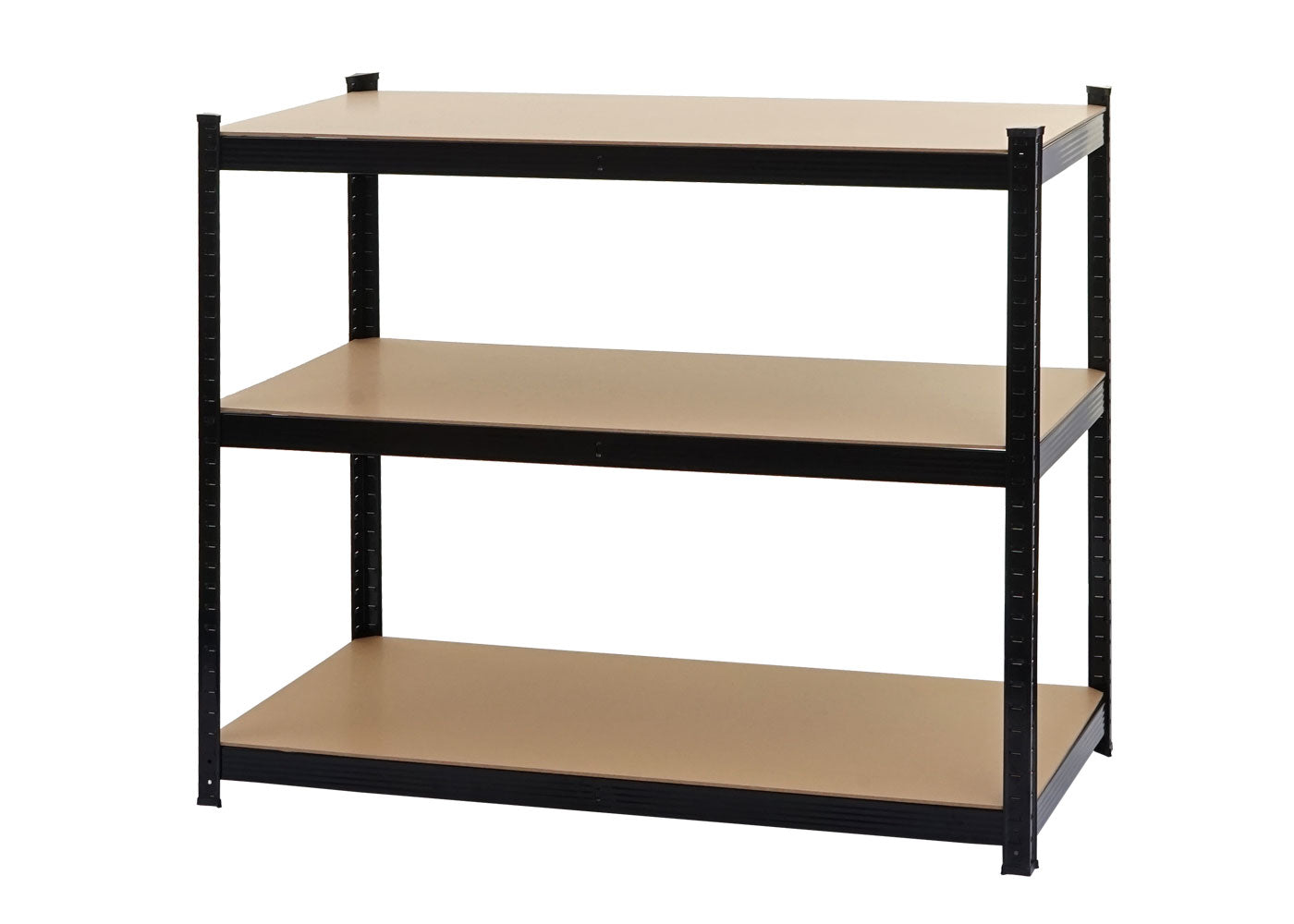 Zware rekken MCW-E33, kelder rekken plug-in rekken opslag rekken, 875kg staal 5 planken ~ zwart 200x120x60cm