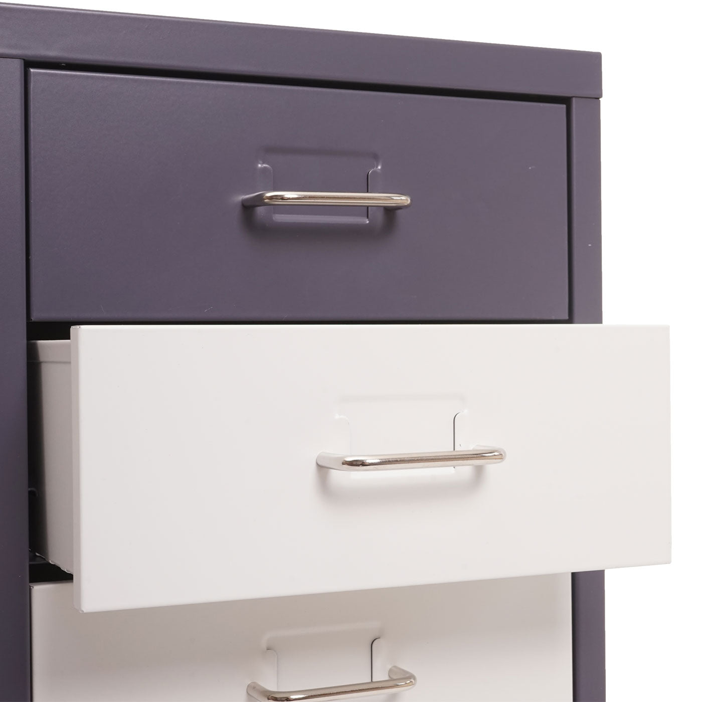 Verrijdbaar onderstel Boston T851, ladekast stalen kast, 69x28x41cm 6 laden ~ donkergrijs wit-donkergrijs