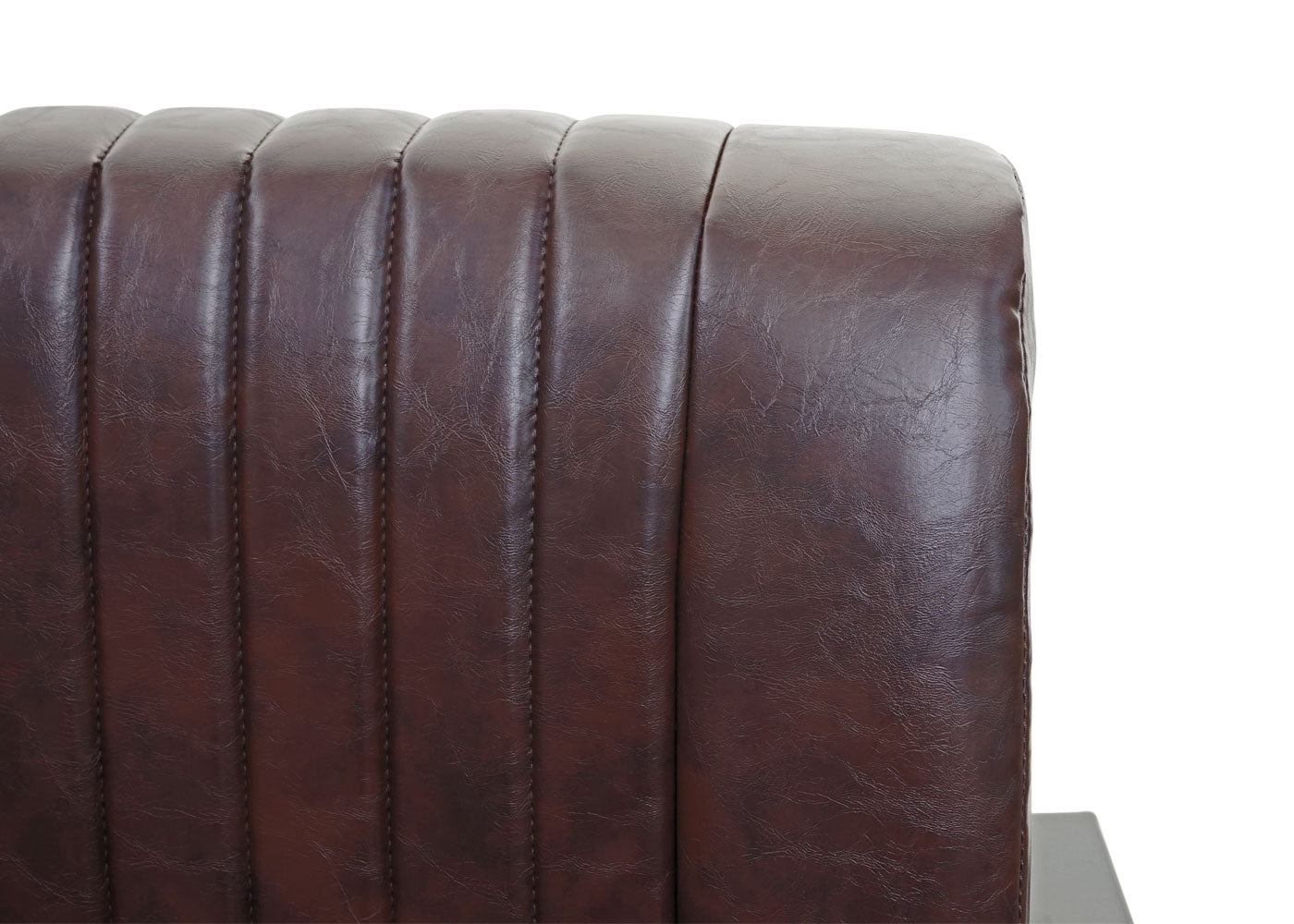 2-zitsbank MCW-H10, tweezitsbank, metalen kunstleren industrieel ontwerp ~ vintage bruin