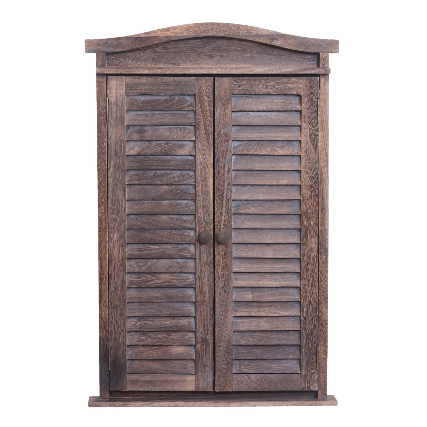 Wandspiegel Badkamerspiegel Badkamerspiegel venster met luiken, 71x46x5cm ~ shabby brown