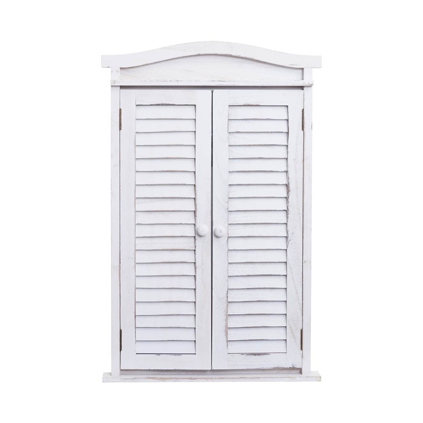 Wandspiegel Badkamerspiegel Badkamerspiegel venster met luiken, 71x46x5cm ~ shabby white
