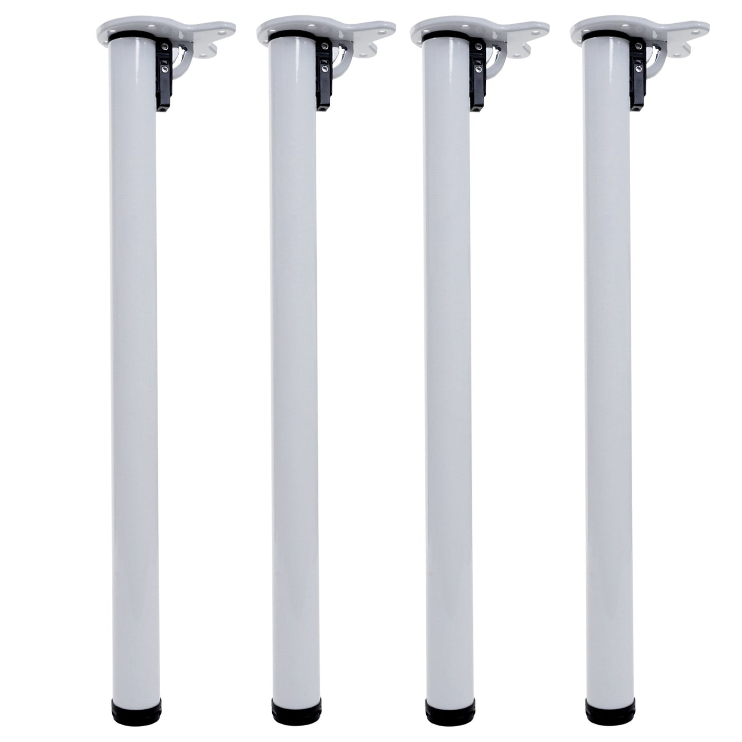 Set van 4 tafelpoten MCW-H34, voor bureau eettafel basis tafelframe, opvouwbaar 72cm ~ wit