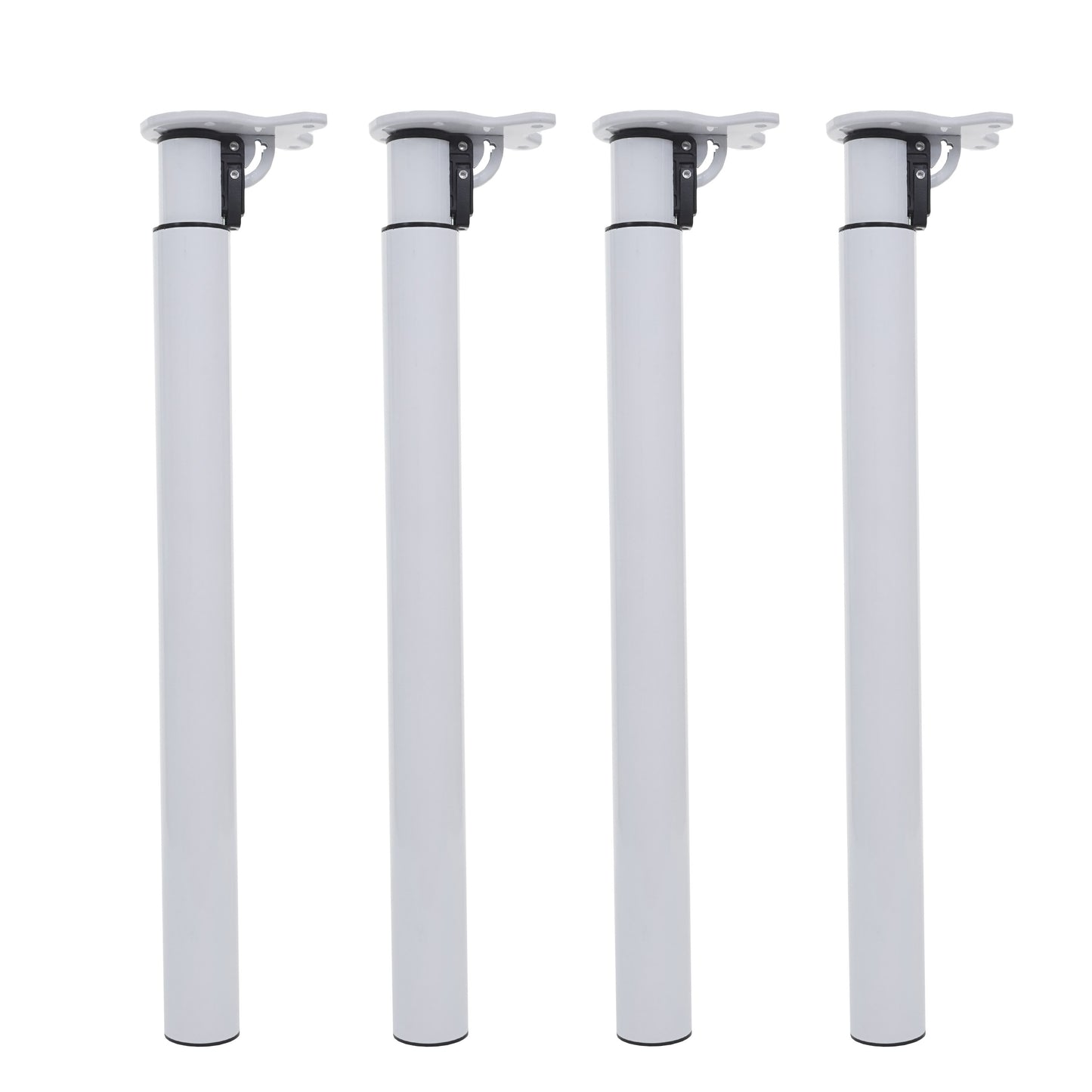 Set van 4 tafelpoten MCW-H35 voor bureau Tafelpoot inklapbaar draaimechanisme in hoogte verstelbaar 70-110cm ~ wit