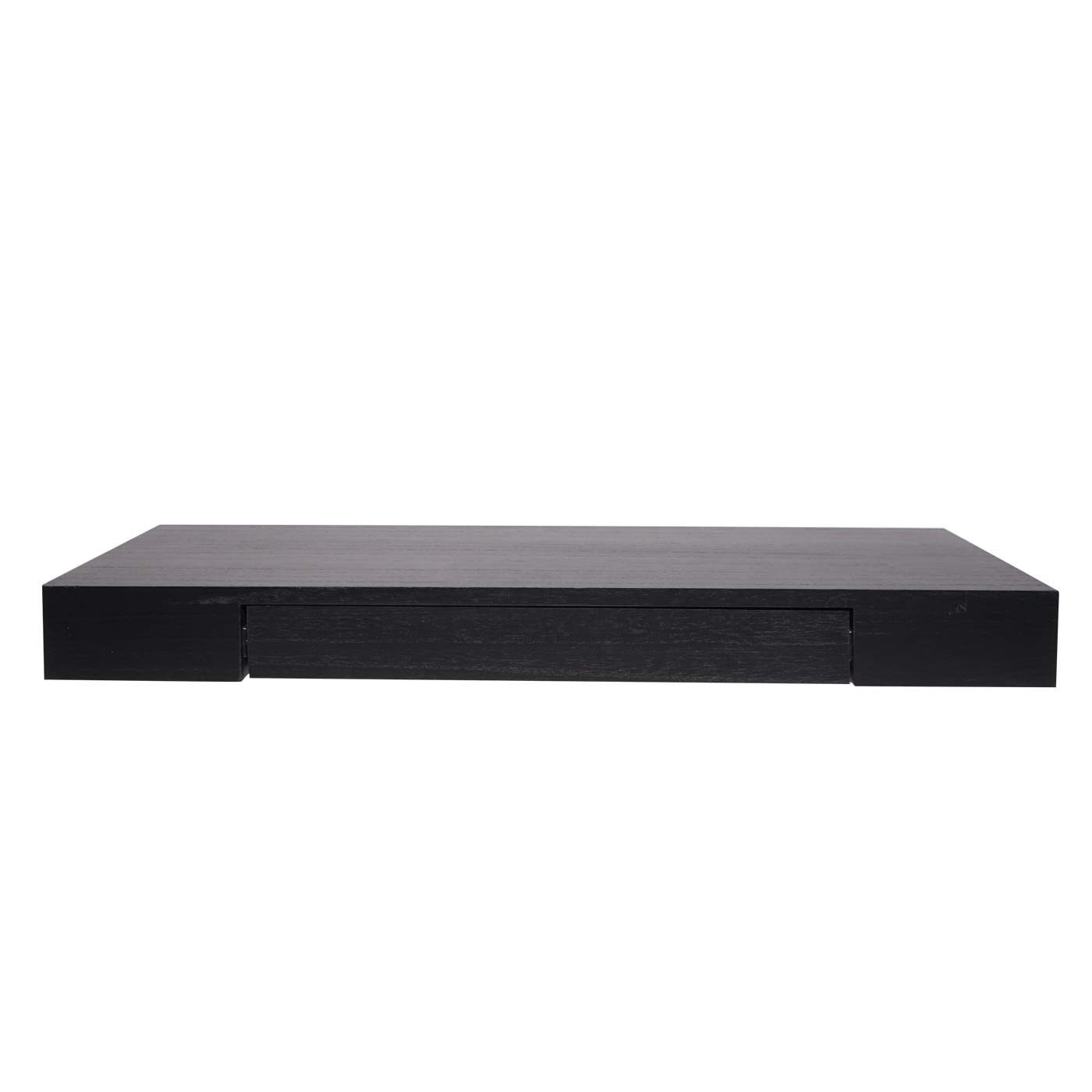 Wandplank MCW-H37, wandplank Hangende plank, lade massief hout 8x80x25cm ~ zwart