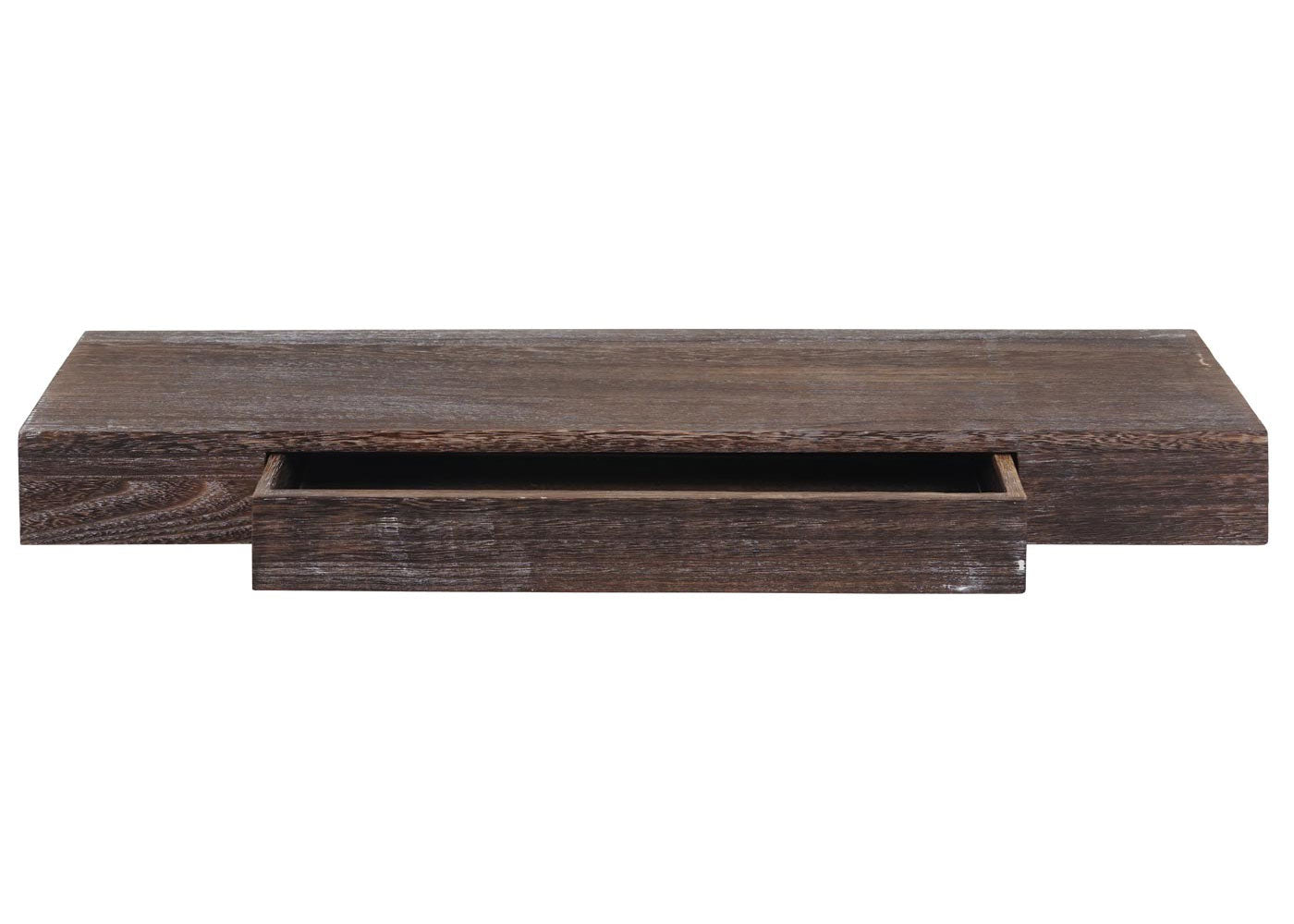 Wandplank MCW-H37, wandplank Hangende plank, lade massief hout 8x80x25cm ~ bruin, shabby