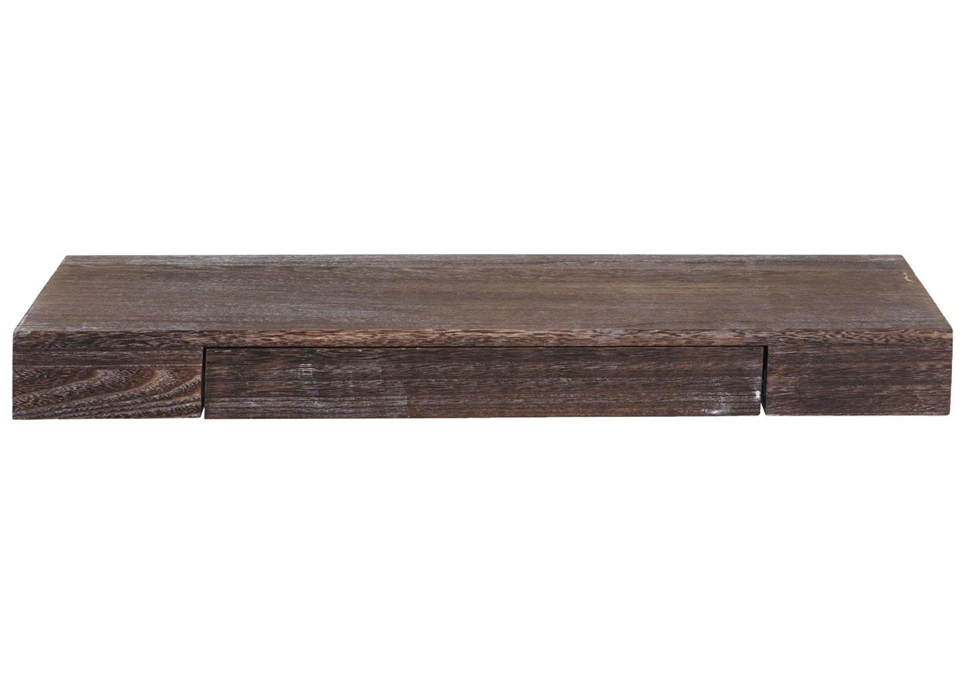 Wandplank MCW-H37, wandplank Hangende plank, lade massief hout 8x80x25cm ~ bruin, shabby