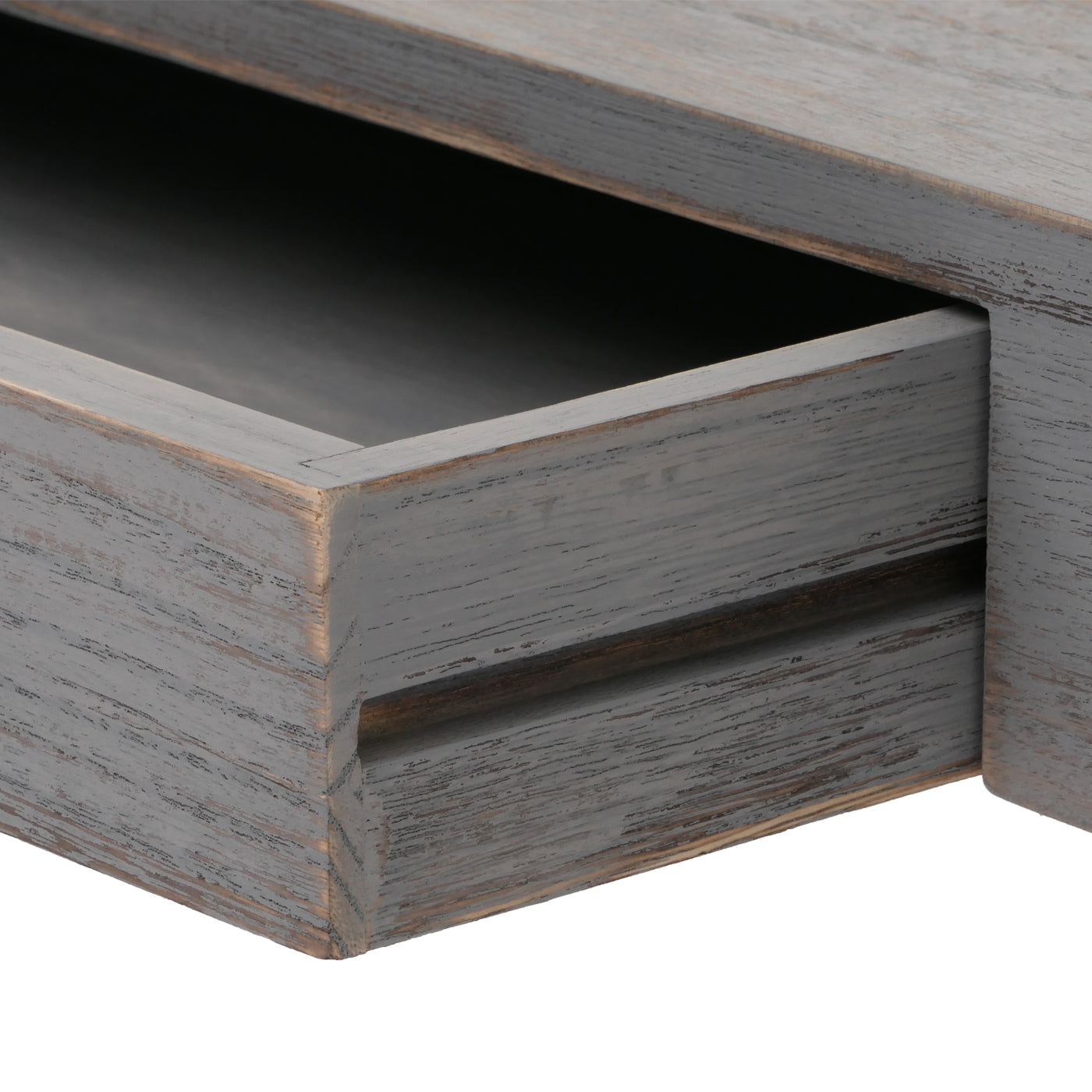 Wandplank MCW-H37, wandplank Hangende plank, lade massief hout 8x80x25cm ~ grijs, shabby