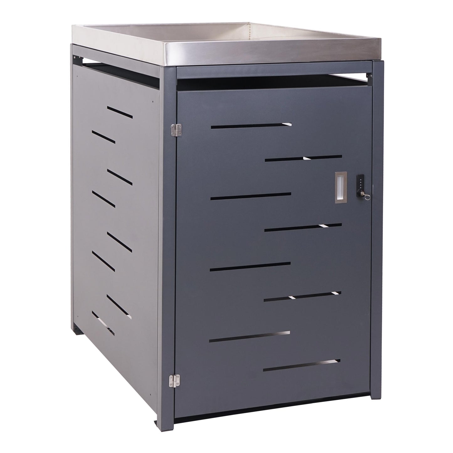 1 Bak deksel MCW-H40, bak, plantenbak roestvrij staal-metaal combinatie 35kg 125x69x84cm uitbreidbaar