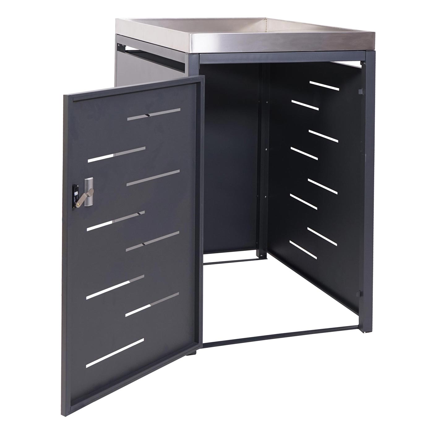 1 Bak deksel MCW-H40, bak, plantenbak roestvrij staal-metaal combinatie 35kg 125x69x84cm uitbreidbaar