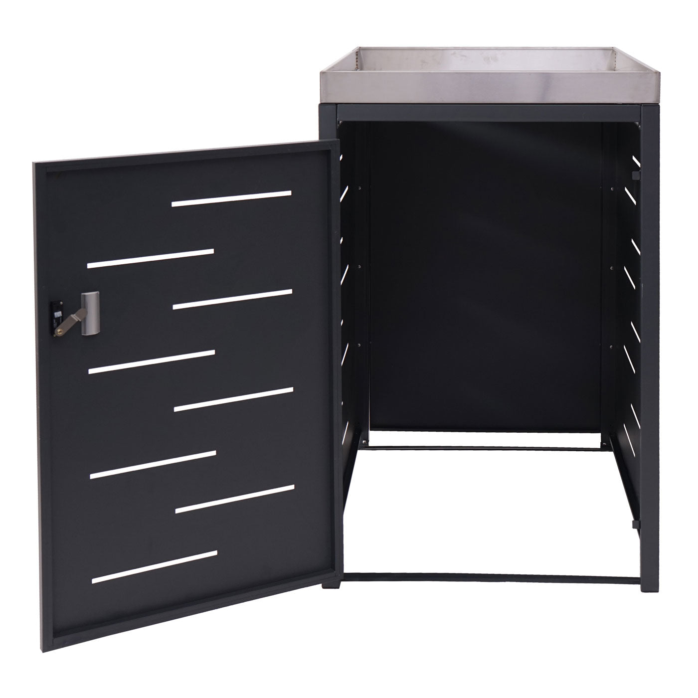 1 Bak deksel MCW-H40, bak, plantenbak roestvrij staal-metaal combinatie 35kg 125x69x84cm uitbreidbaar