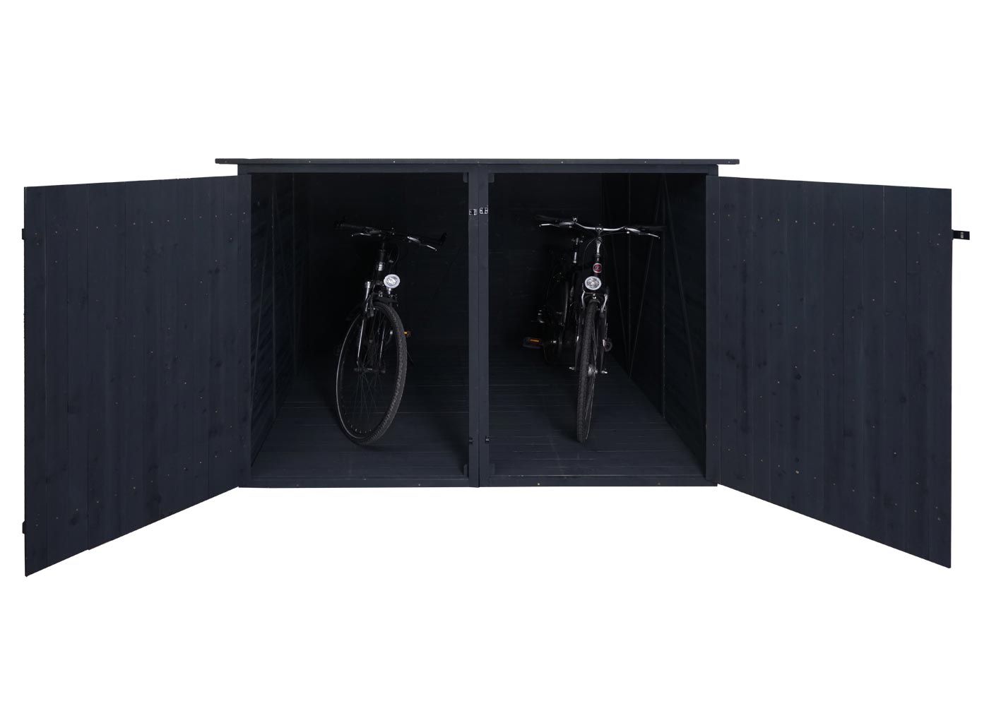 2-fietsengarage MCW-H60, fietsbox gereedschapshok, MVG afsluitbaar 151x200x200cm ~ antraciet