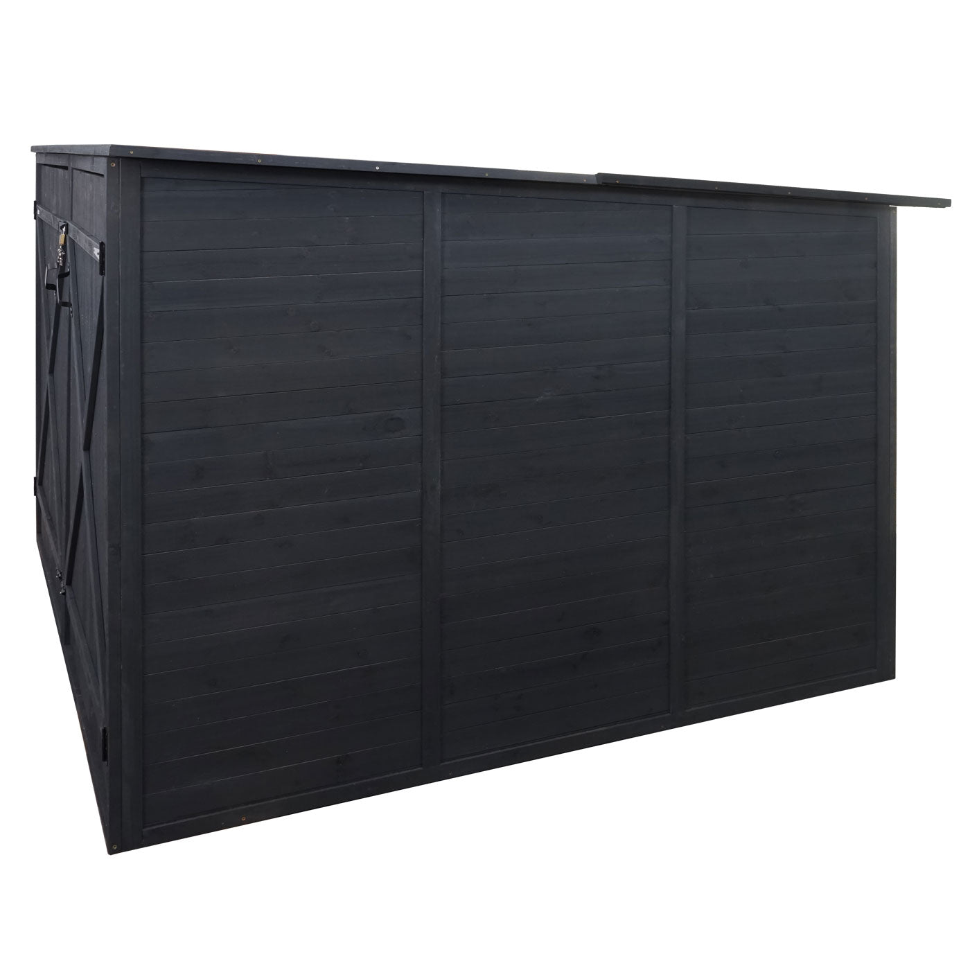 2-fietsengarage MCW-H60, fietsbox gereedschapshok, MVG afsluitbaar 151x200x200cm ~ antraciet