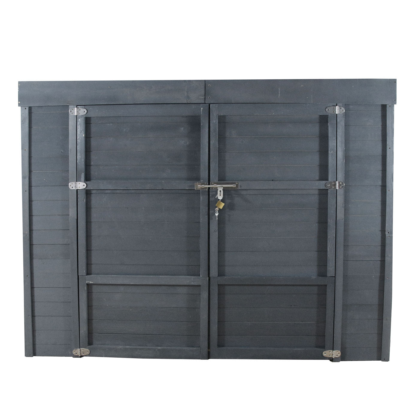 2-fietsengarage MCW-H63, fietsbox gereedschapshok, afsluitbaar 150x204x100cm ~ antraciet