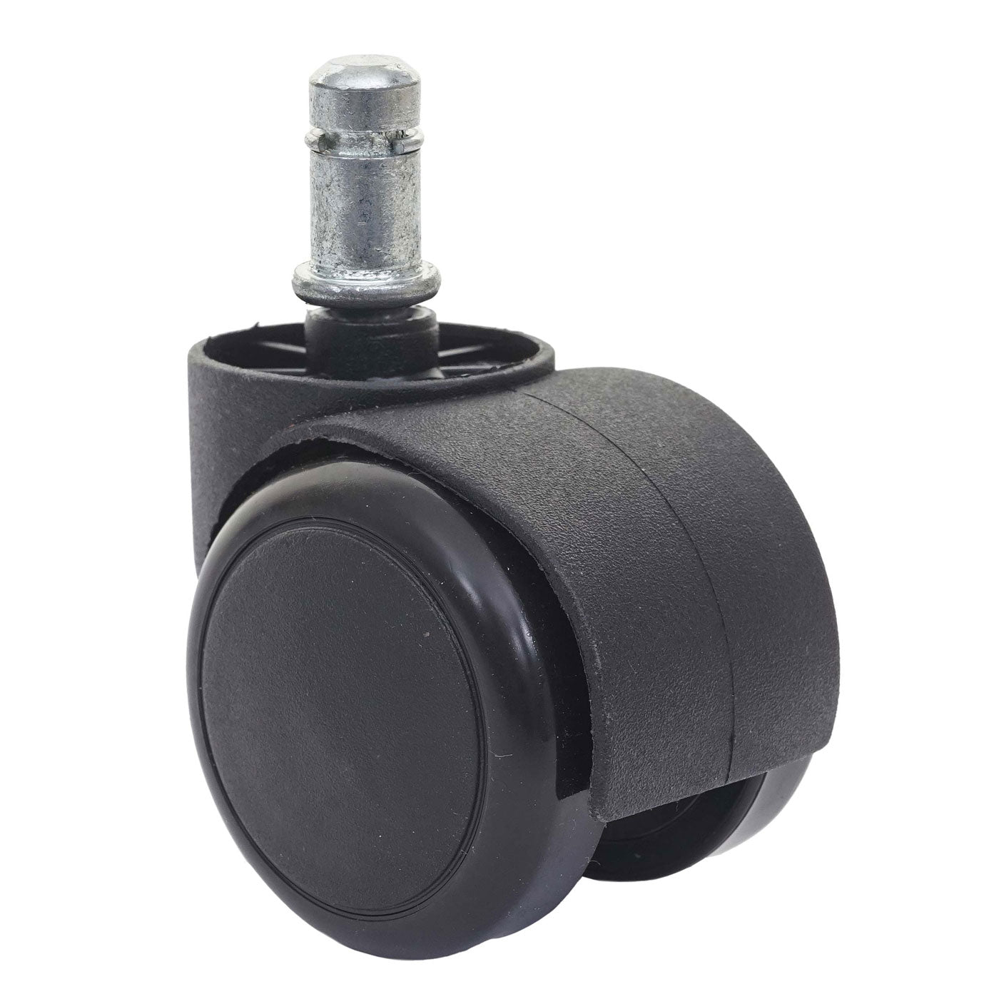 Set van 5 harde vloeren wielen MCW-H86, bureaustoel wielen, 150kg draagvermogen Ø 11mm ~ zwart