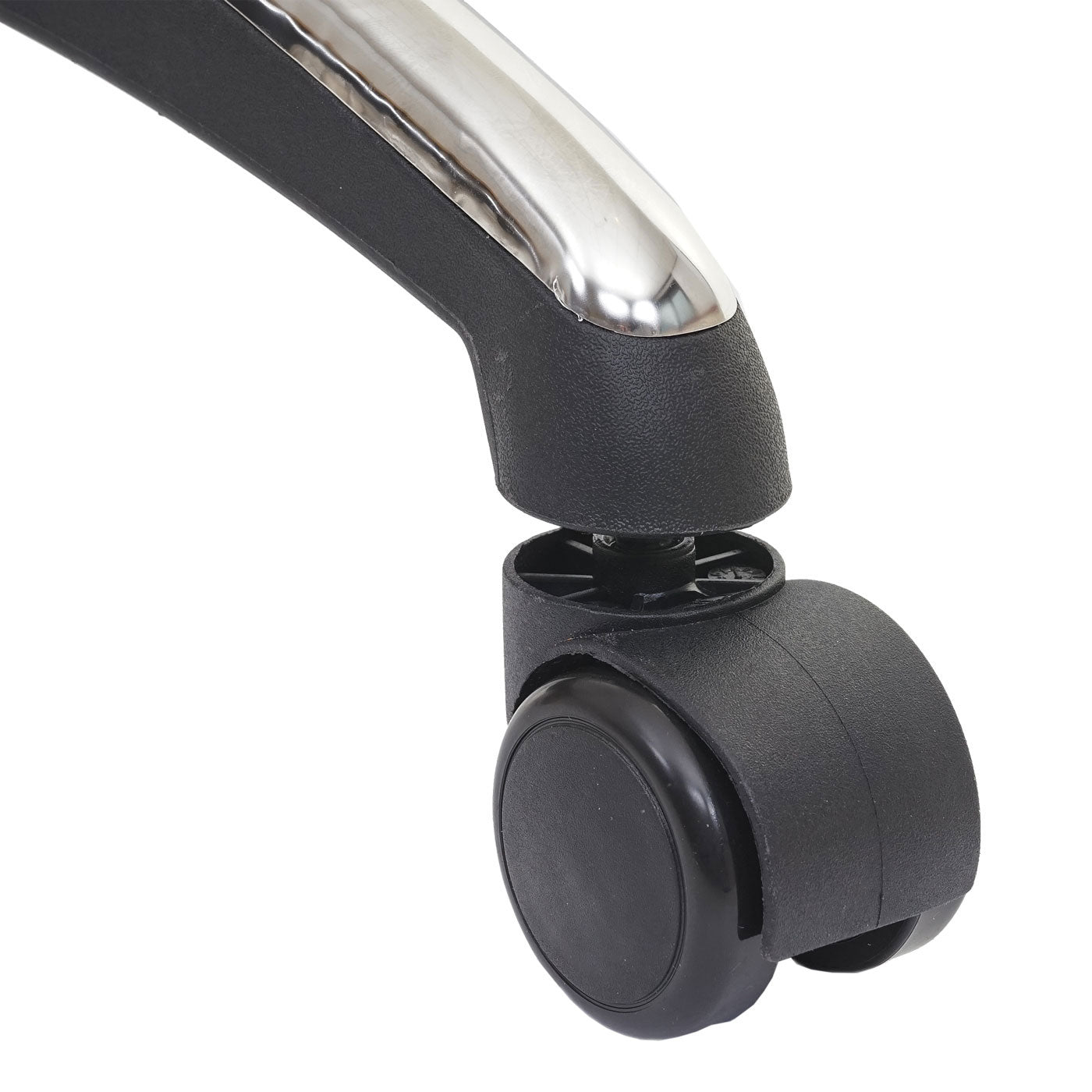 Set van 5 harde vloeren wielen MCW-H86, bureaustoel wielen, 150kg draagvermogen Ø 11mm ~ zwart