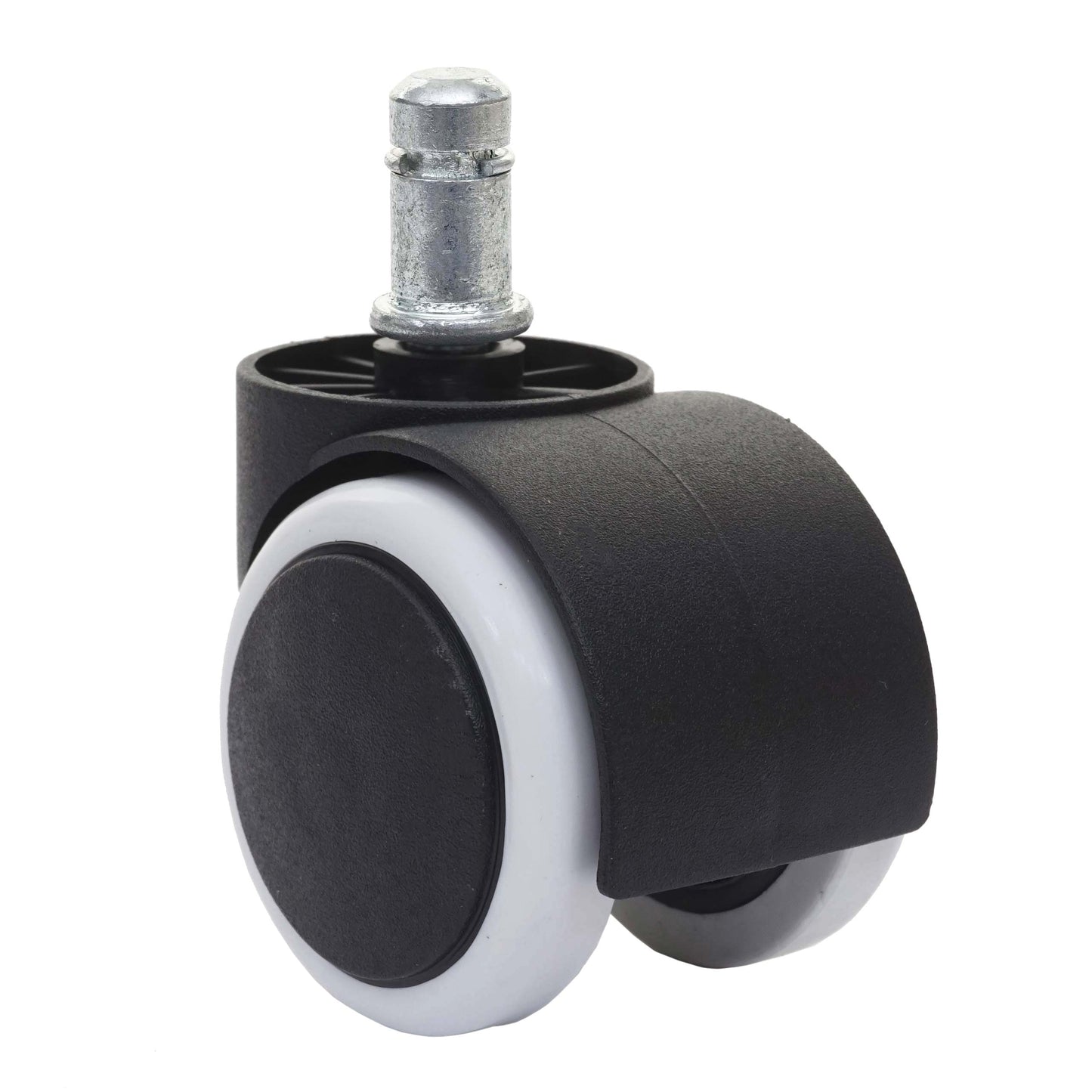 Set van 5 harde vloeren wielen MCW-H86, bureaustoel wielen, 150kg draagvermogen Ø 11mm ~ wit