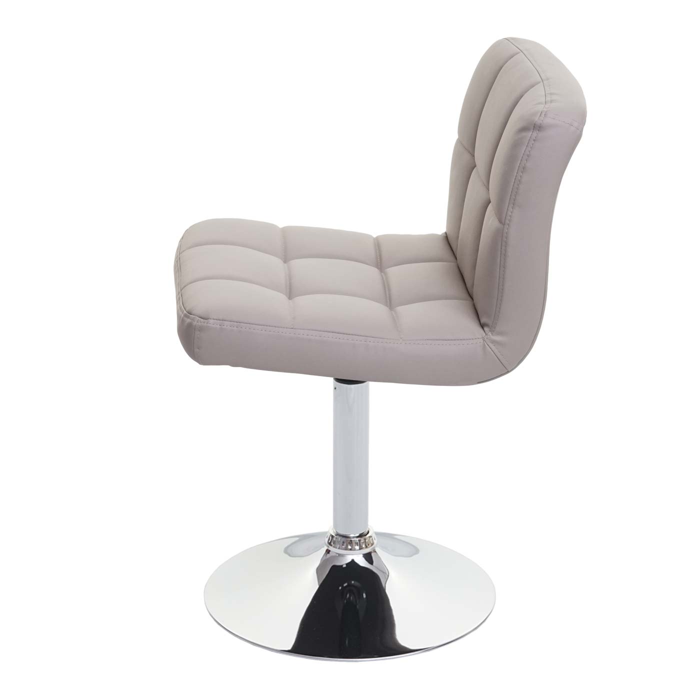 Set van 6 eetkamerstoelen Bureaustoel Stoel Kavala kunstleer chroom ~ taupe-grijs