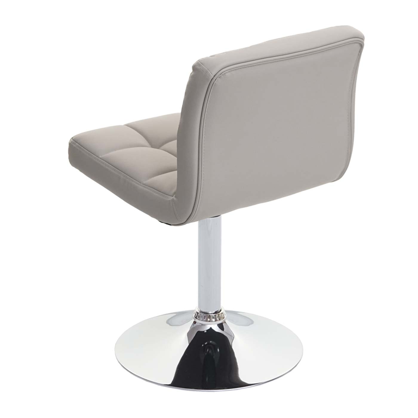 Set van 6 eetkamerstoelen Bureaustoel Stoel Kavala kunstleer chroom ~ taupe-grijs
