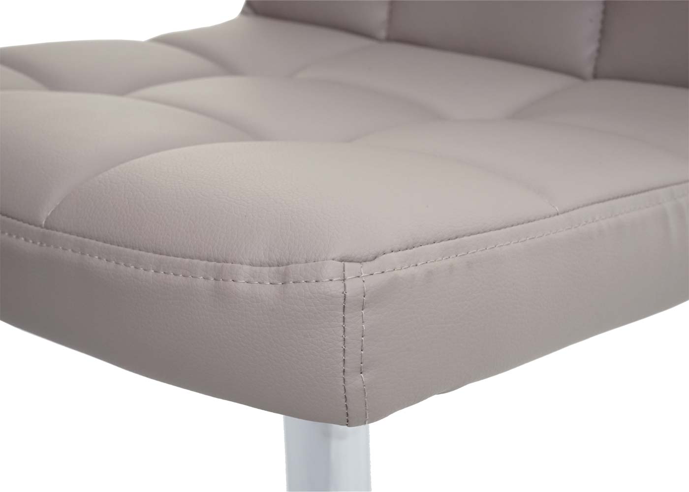 Set van 6 eetkamerstoelen Bureaustoel Stoel Kavala kunstleer chroom ~ taupe-grijs